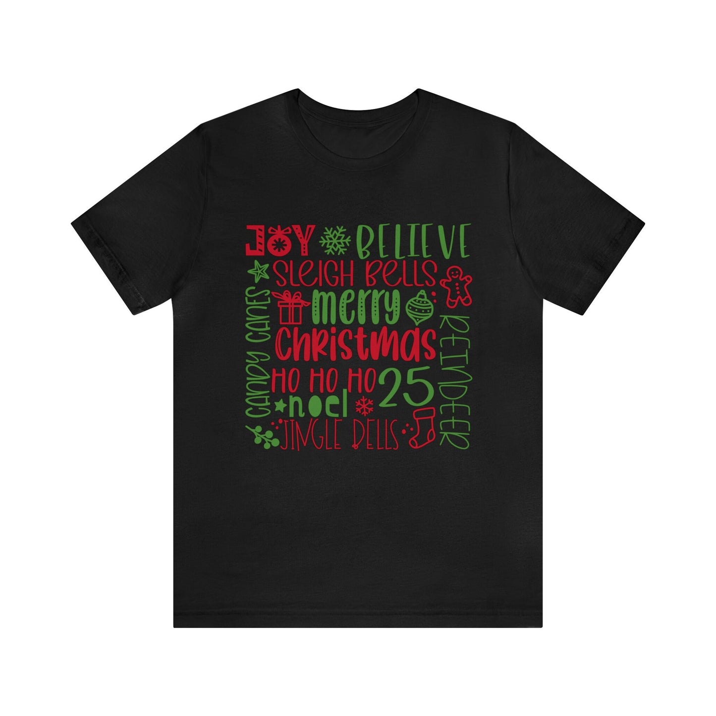 Merry Christmas T-shirt, Holiday T-shirt, Christmas Tee Shirt, Christmas Reindeer, Jingle Bells Christmas Holiday Gift Shirt, Family Gift