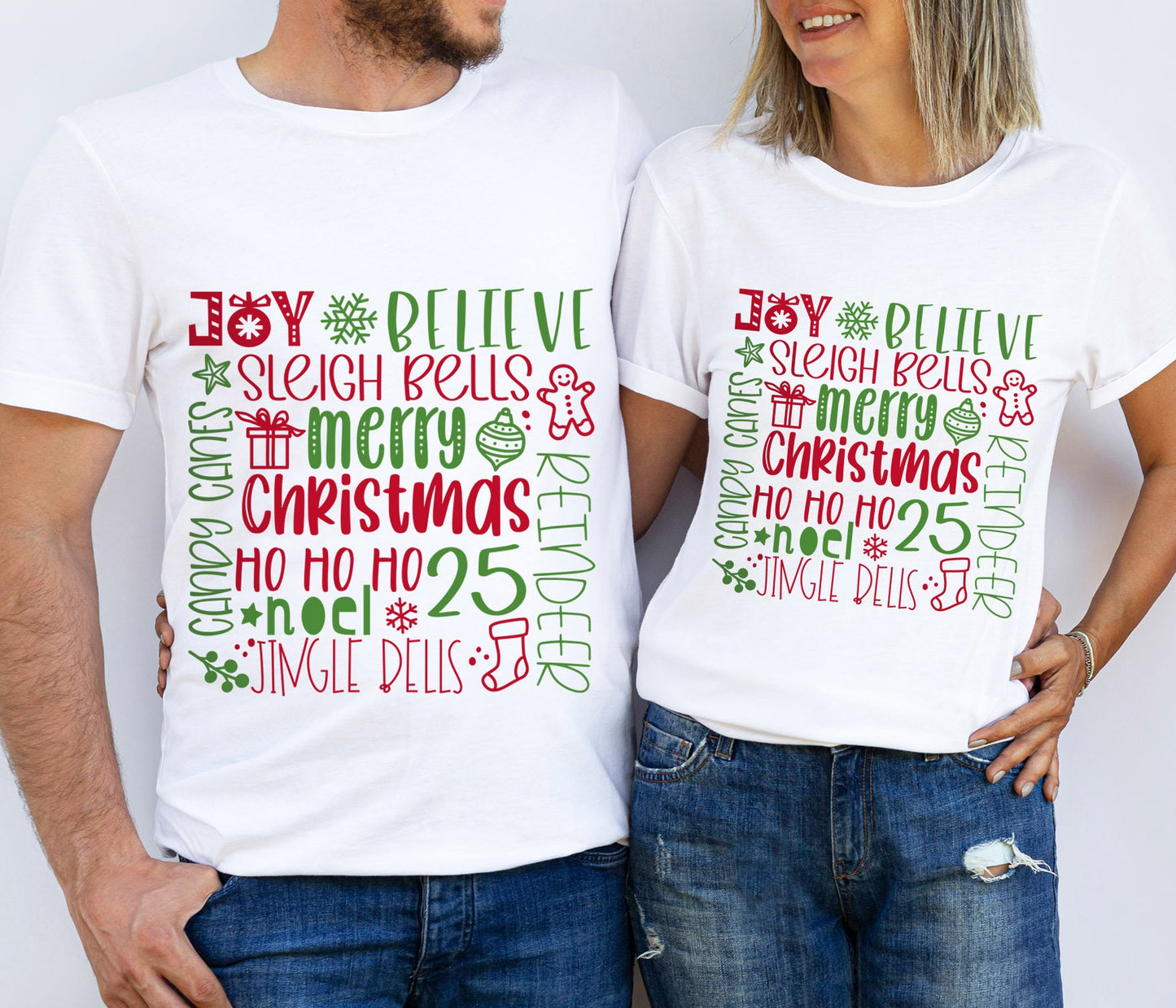 Merry Christmas T-shirt, Holiday T-shirt, Christmas Tee Shirt, Christmas Reindeer, Jingle Bells Christmas Holiday Gift Shirt, Family Gift