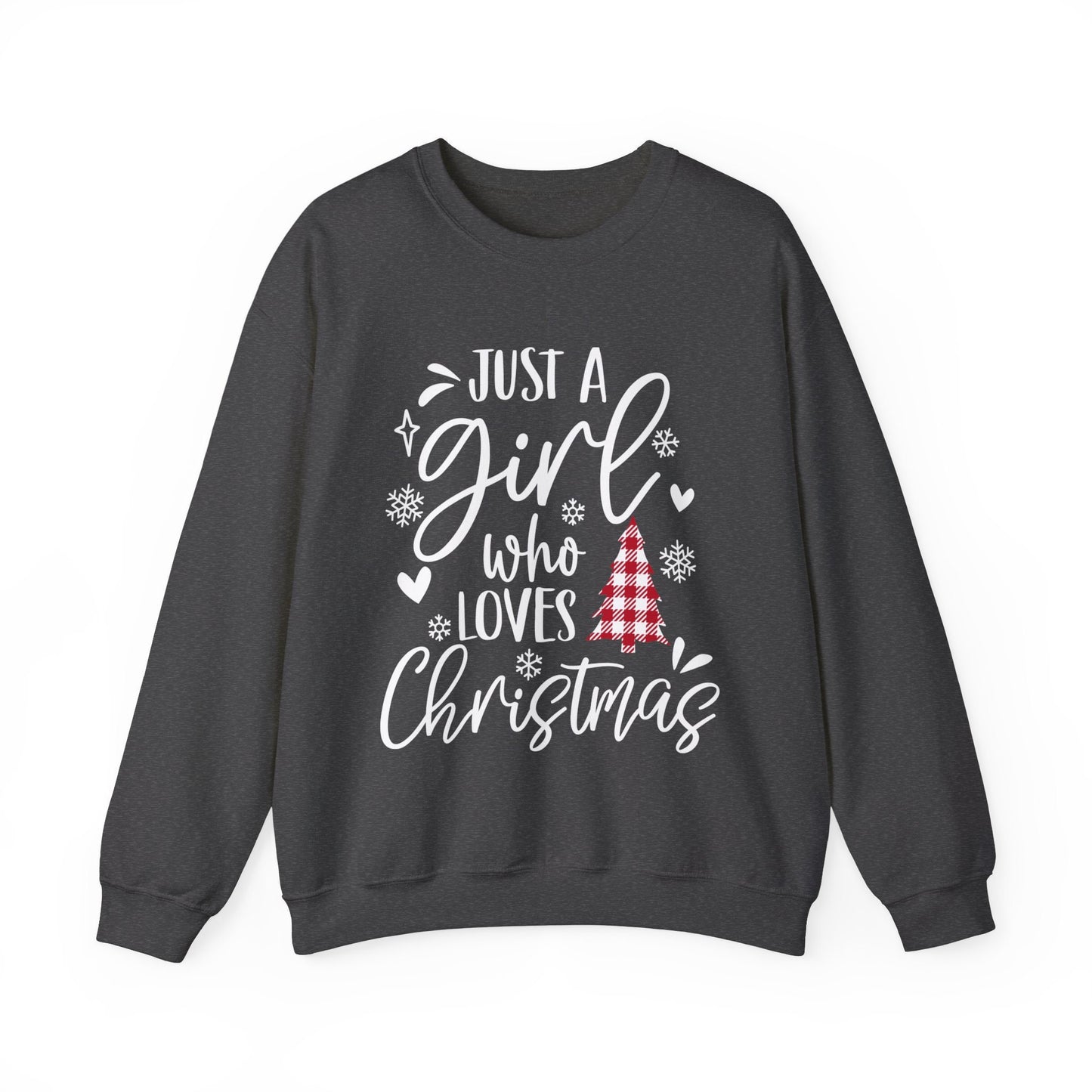 Christmas Gift Sweatshirt, Holidays Gift Sweatshirt, Just a Girl who loves Christmas Sweatshirt, Unisex Heavy Blend Sweatshirt, Gift for Her