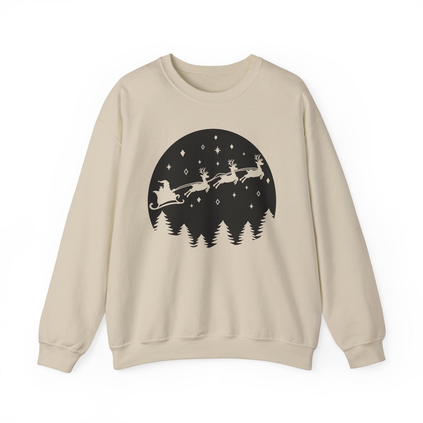 Sweat-shirt cadeau de Noël avec traîneau du Père Noël, sweat-shirt cadeau de vacances, chemise cadeau d'hiver de Noël, sweat-shirt unisexe, cadeau pour elle, cadeau pour lui