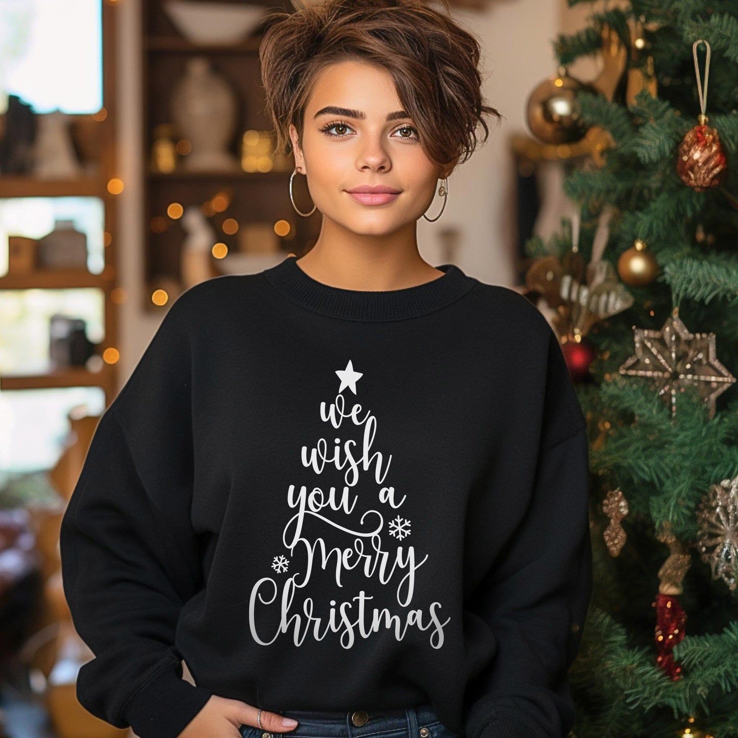 Sweat-shirt Joyeux Noël, Sweat-shirt cadeau de vacances, T-shirt cadeau d'hiver de Noël, Sweat-shirt d'hiver unisexe, Cadeau pour elle, Cadeau pour lui