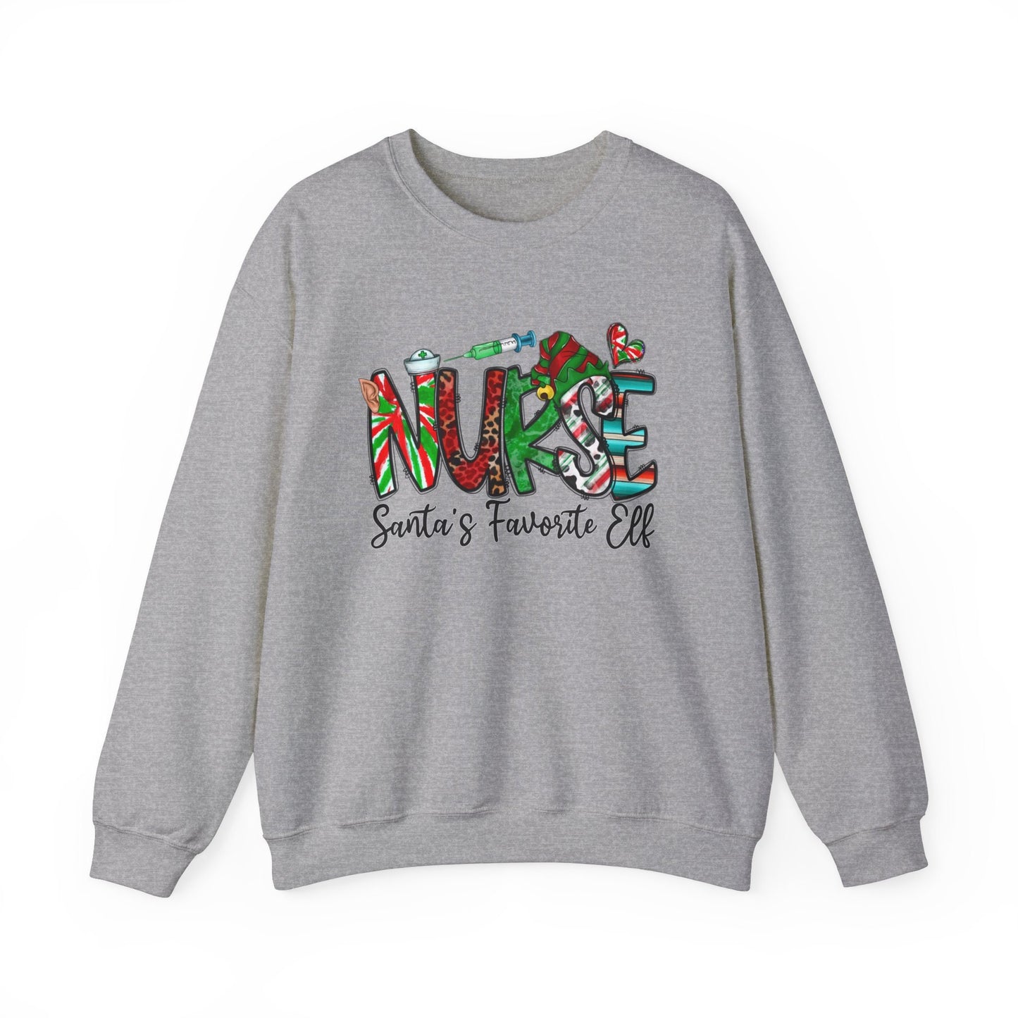 Sweat-shirt de Noël préféré du lutin du Père Noël, chemise d'elfe, sweat-shirt de vacances, chemise cadeau du Père Noël, sweat-shirt unisexe, cadeau pour elle, cadeau pour lui