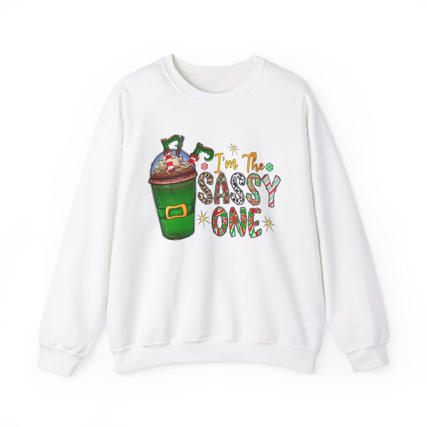 Sassy One Christmas Sweatshirt, Sassy Elf Holidays Gift Sweatshirt, Santa Shirt, Unisex Heavy Blend Sweatshirt, Gift for Her, Gift for Him