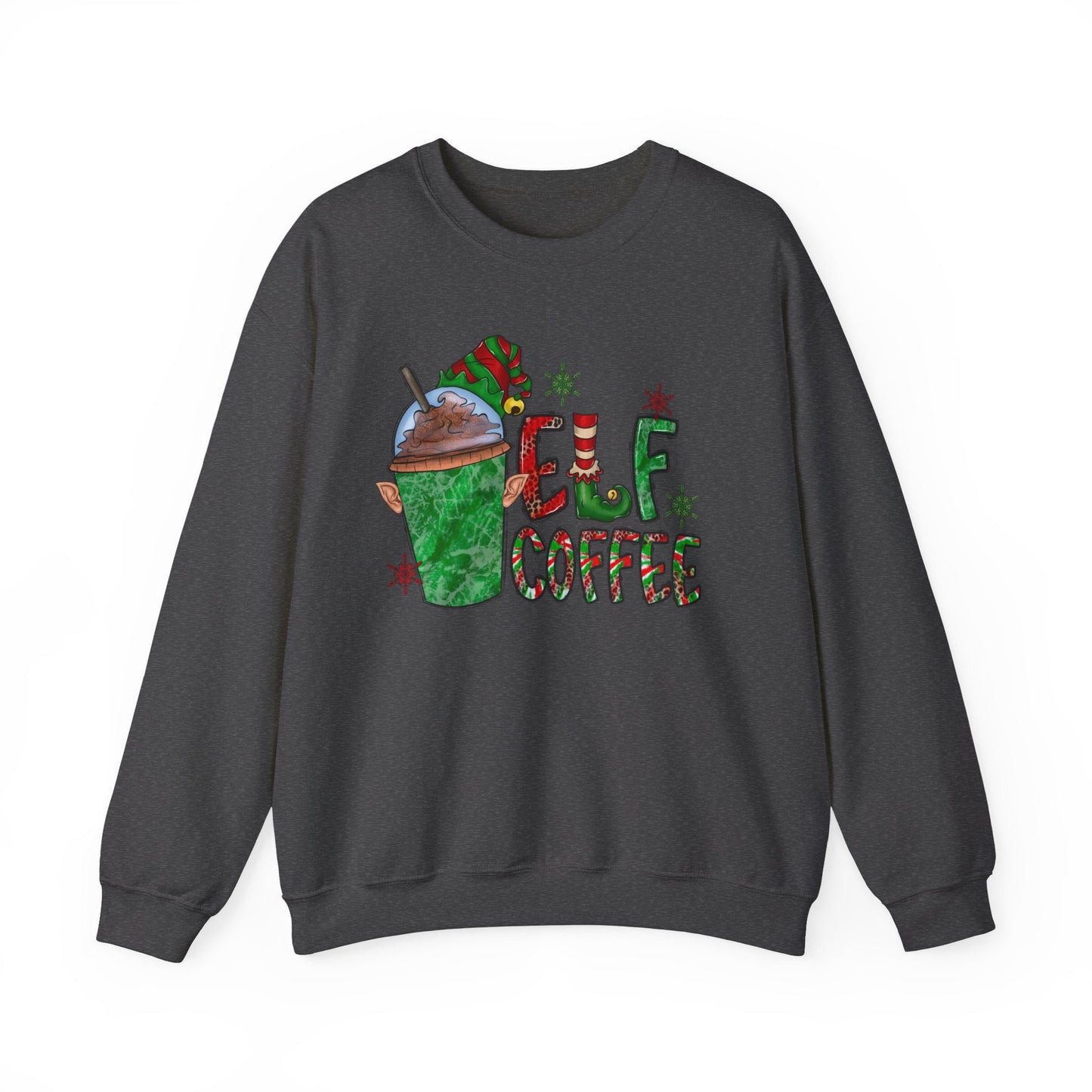 Sweat-shirt elfe, sweat-shirt de Noël, t-shirt drôle de café elfe, sweat-shirt cadeau de vacances, sweat-shirt unisexe de Noël, cadeau pour elle, cadeau pour lui