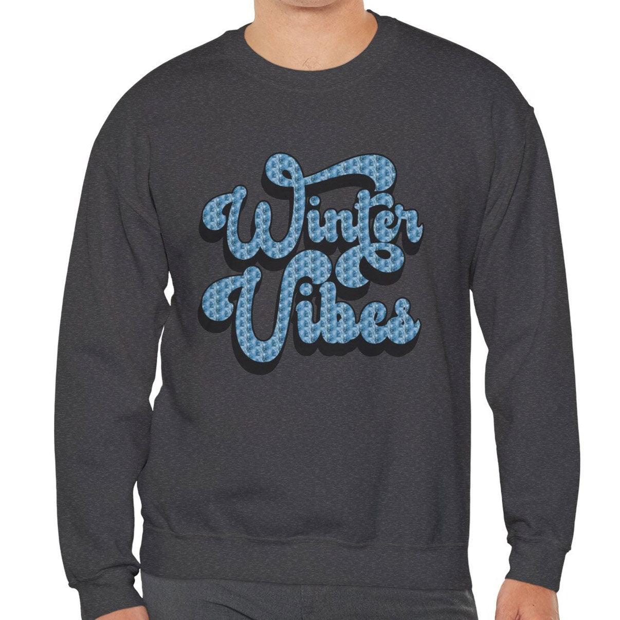 Winter Vibes Retro Sweatshirt, Inspirational Gift Sweatshirt Shirt, Holidays Gift Sweatshirt, Unisex Gift Sweatshirt, Gift for Her Him