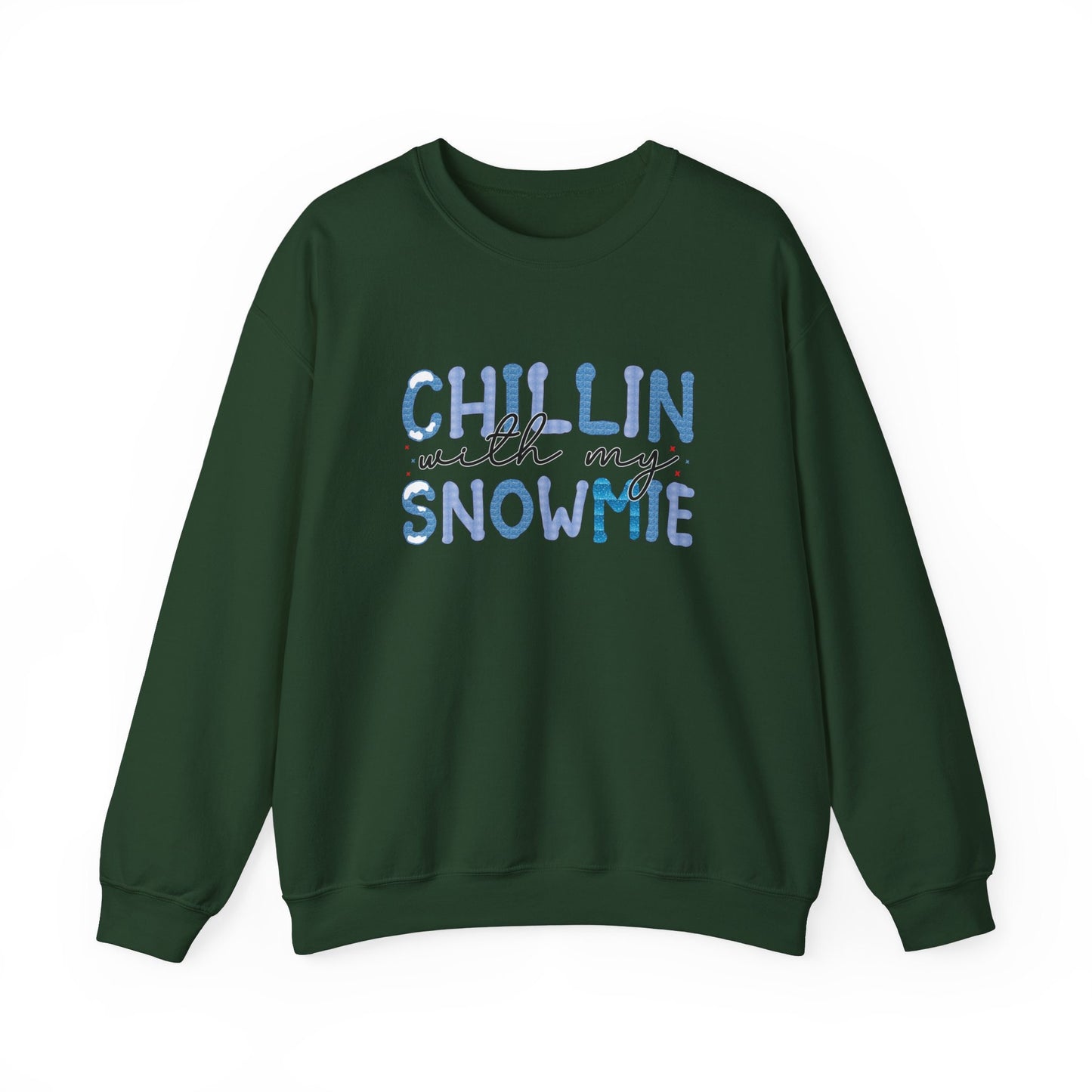 Sweat-shirt de neige Chillin with My Snowmies, cadeau de Noël, sweat-shirt unisexe pour les vacances d'hiver, cadeau pour elle, cadeau pour lui