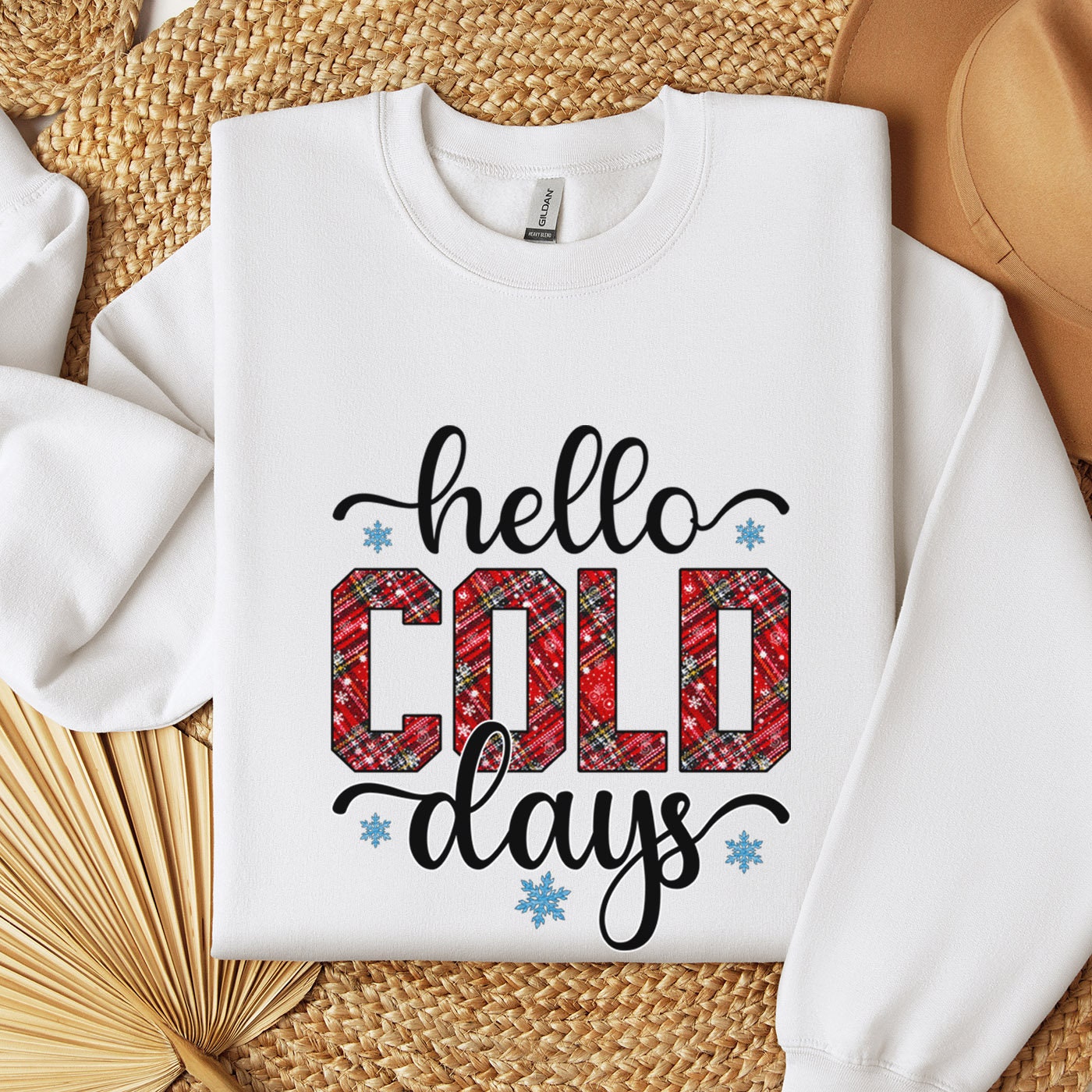 Hello Cold Days Winter Sweatshirt, Christmas Gift Shirt, Winter Holidays Xmas Unisex Gift Sweatshirt, Winter Season Gift Sweatshirt