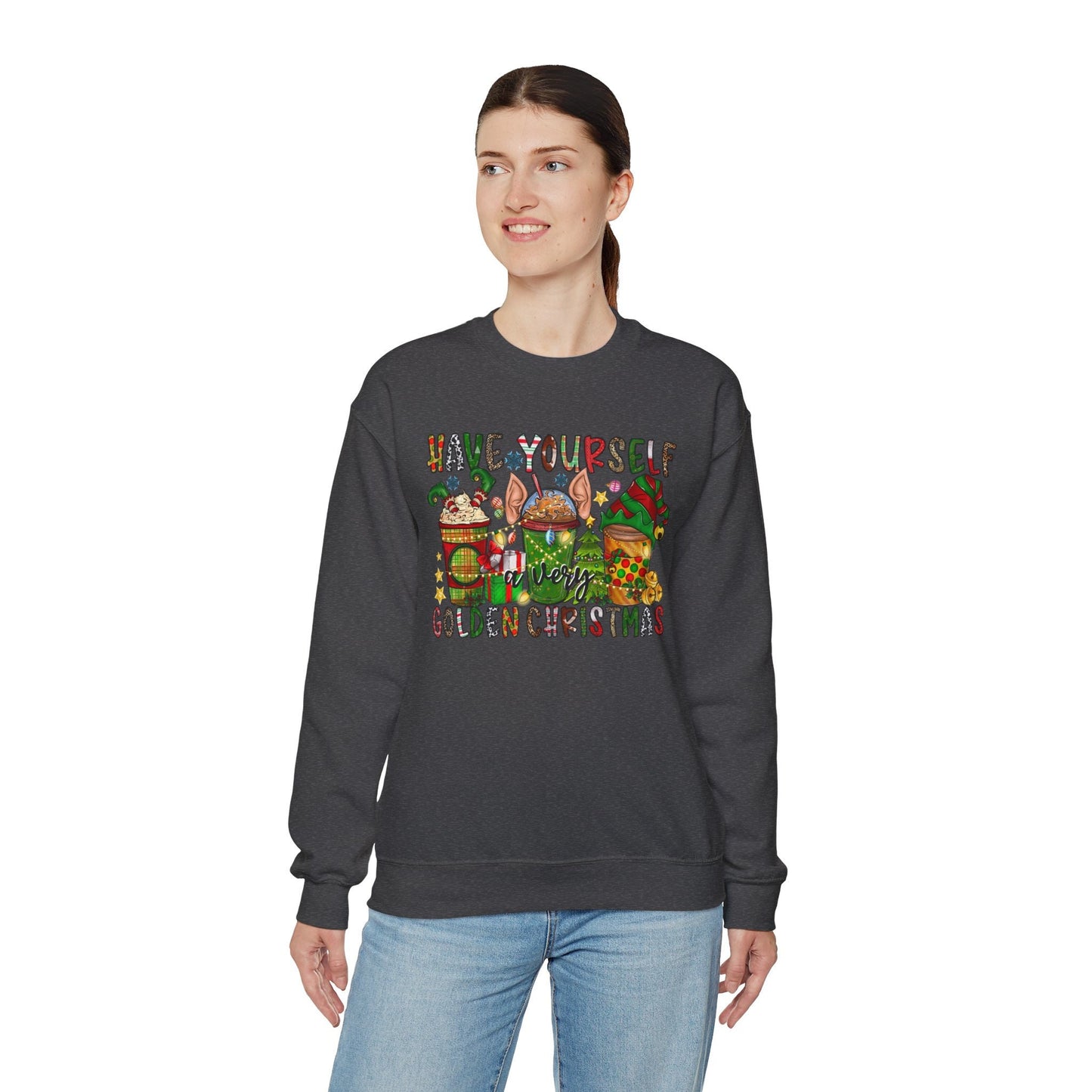 Sweat-shirt de Noël « Ayez-vous un sweat-shirt doré », cadeau de Noël, sweat-shirt unisexe pour les vacances d'hiver, cadeau pour elle, cadeau pour lui