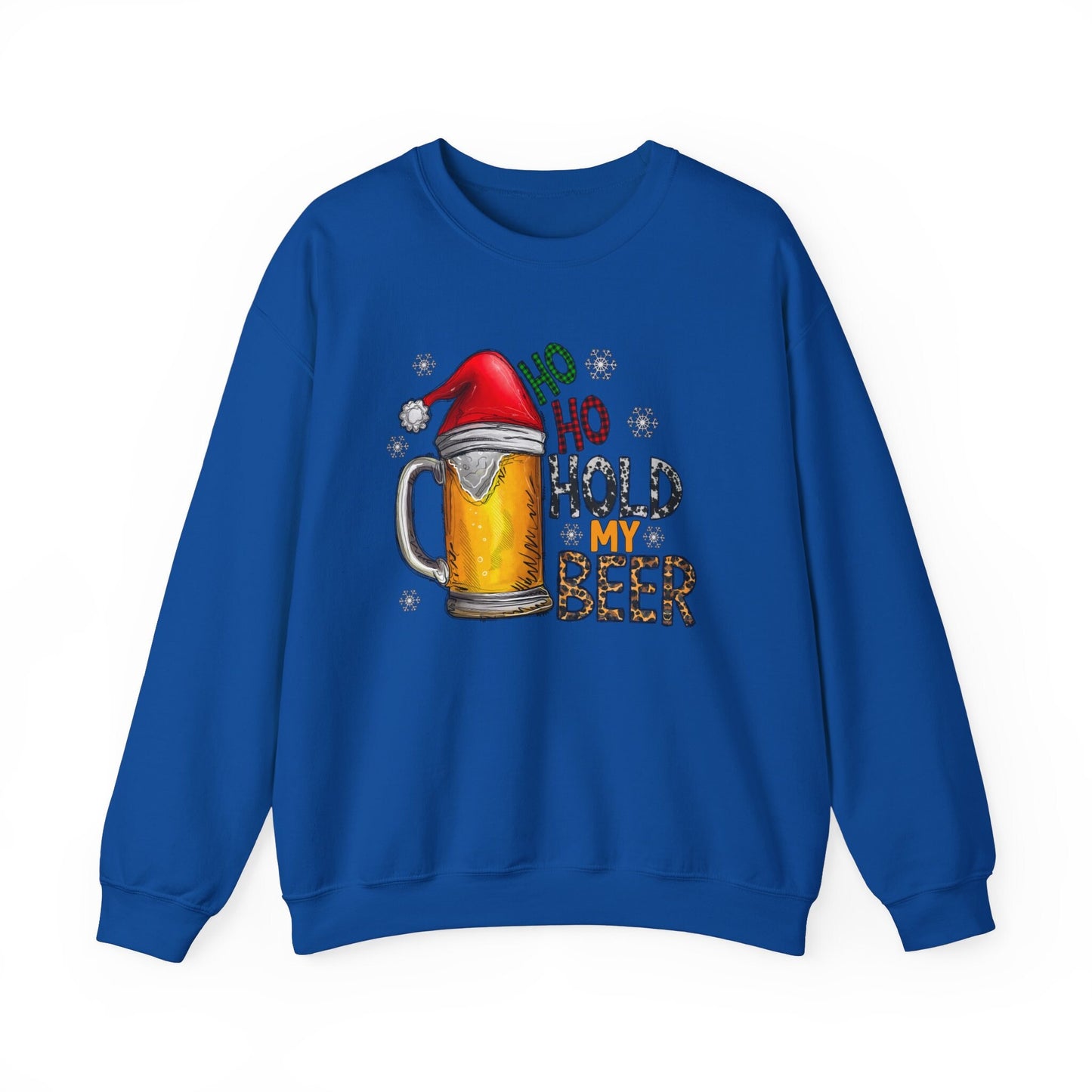 Ho Ho Hold my Beer Christmas Santa Sweatshirt, Funny Christmas Gift Shirt, Holidays Xmas Unisex Gift Sweatshirt, Gift for Her, Gift for Him