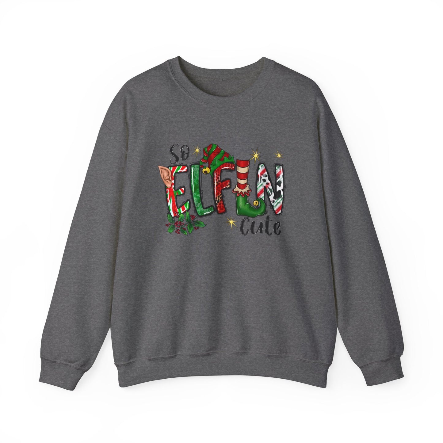 Sweat-shirt mignon elfe de Noël, cadeau de Noël drôle et mignon si elfique, sweat-shirt unisexe cadeau de Noël pour les vacances, cadeau pour elle, cadeau pour lui