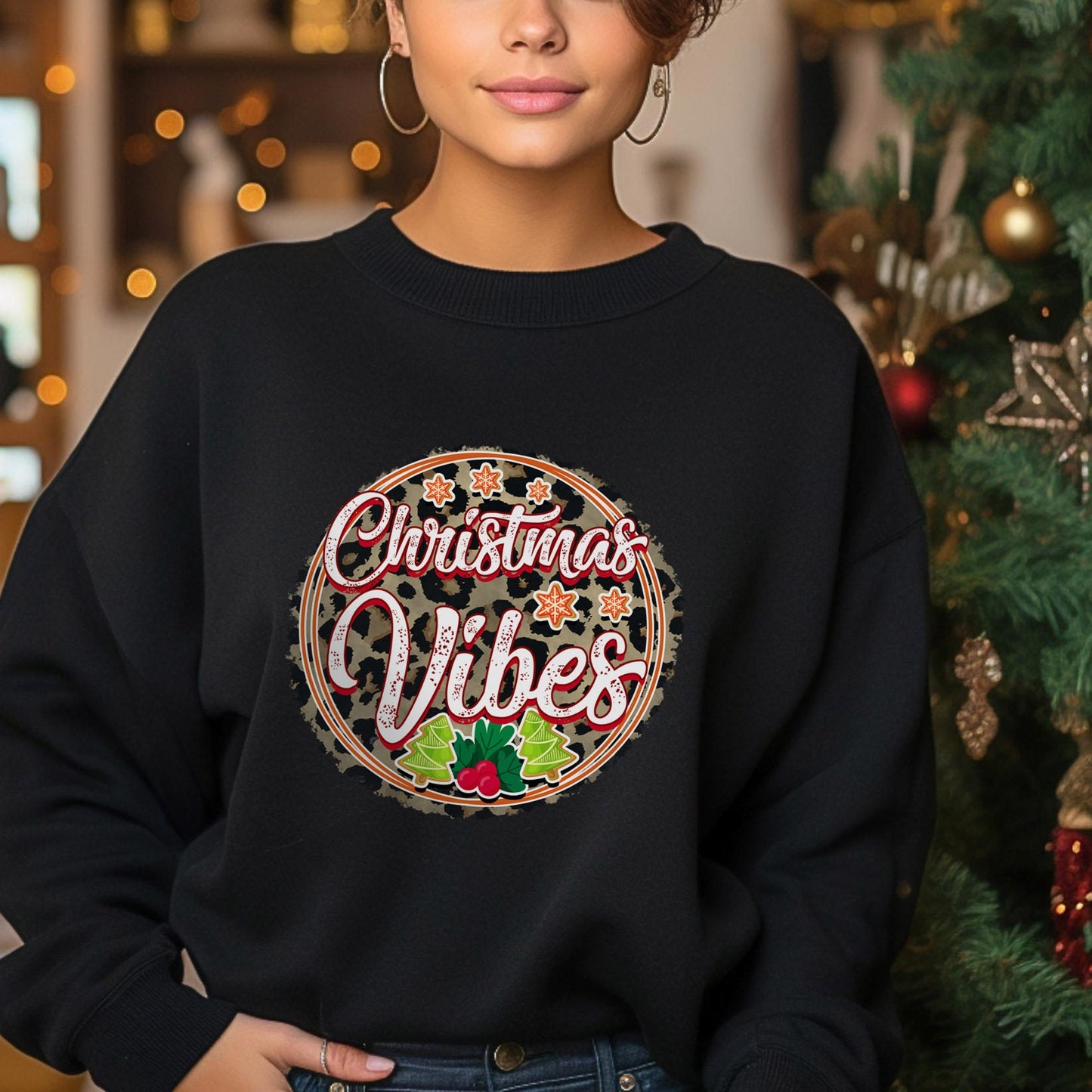 Christmas Vibes Sweatshirt, Christmas Long Sleeves Shirt, Holidays Gift Sweatshirt, Winter Sweatshirt, Xmas Unisex Gift Sweatshirt