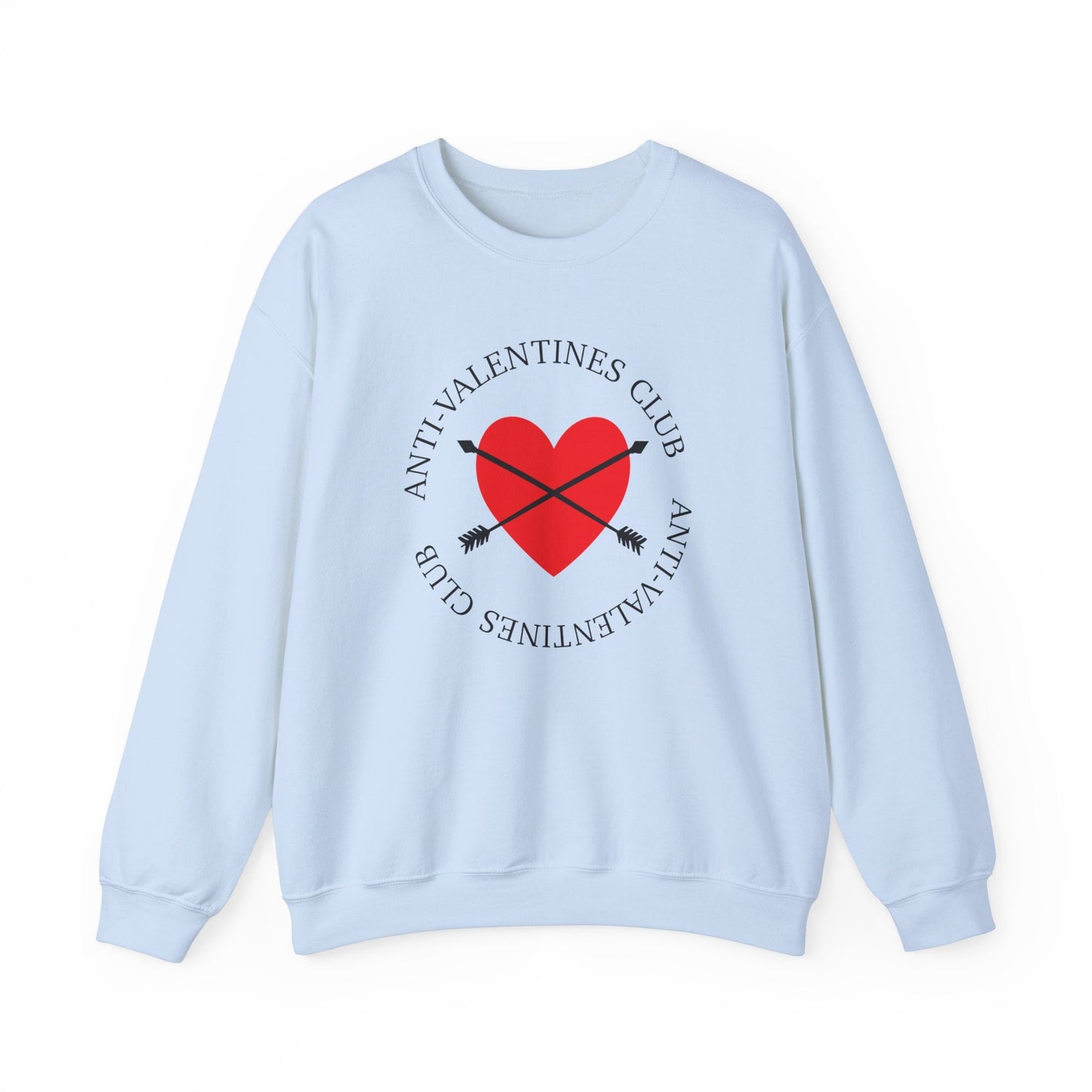 Sweat-shirt anti-Saint-Valentin, chemise drôle à manches longues pour la Saint-Valentin, chemise en forme de cœur, sweat-shirt cadeau en forme de cœur, sweat-shirt unisexe d'hiver