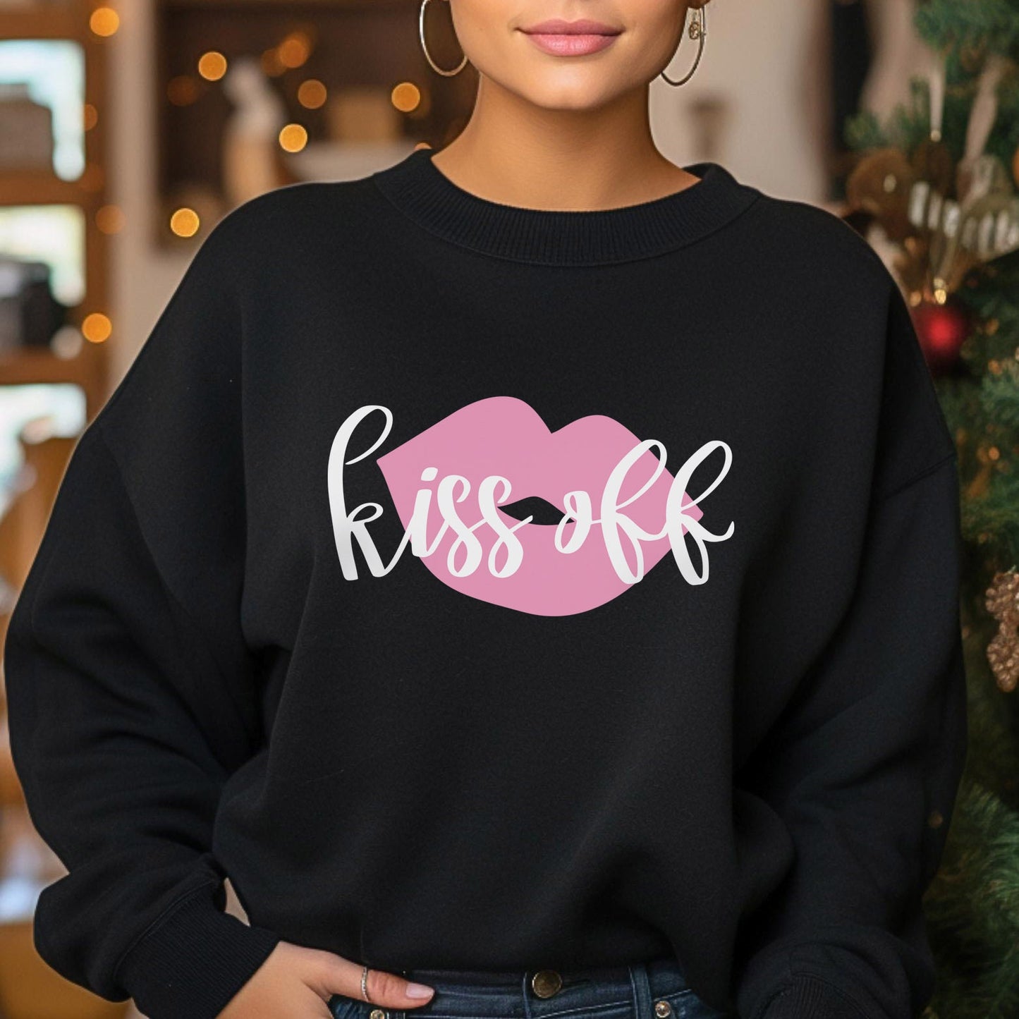 Kiss Off Funny Valentine Sweatshirt, Valentines Day Shirt, Long Sleeves Shirt, Anti Valentines Day Shirt, Gift for Her, Gift for Him