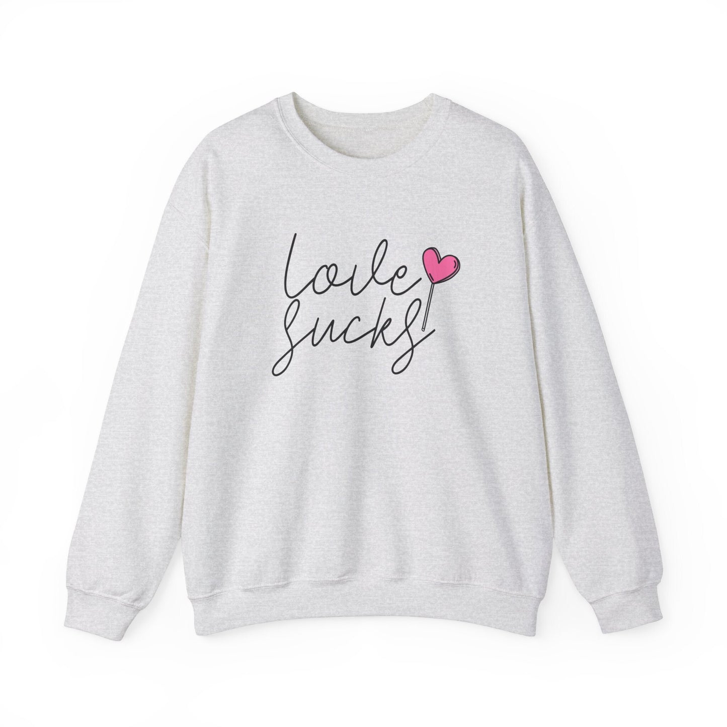 Love Sucks Funny Valentine Sweatshirt, Valentines Day Shirt, Long Sleeves Shirt, Lollipop Sugar Shirt, Anti Valentines Day Shirt