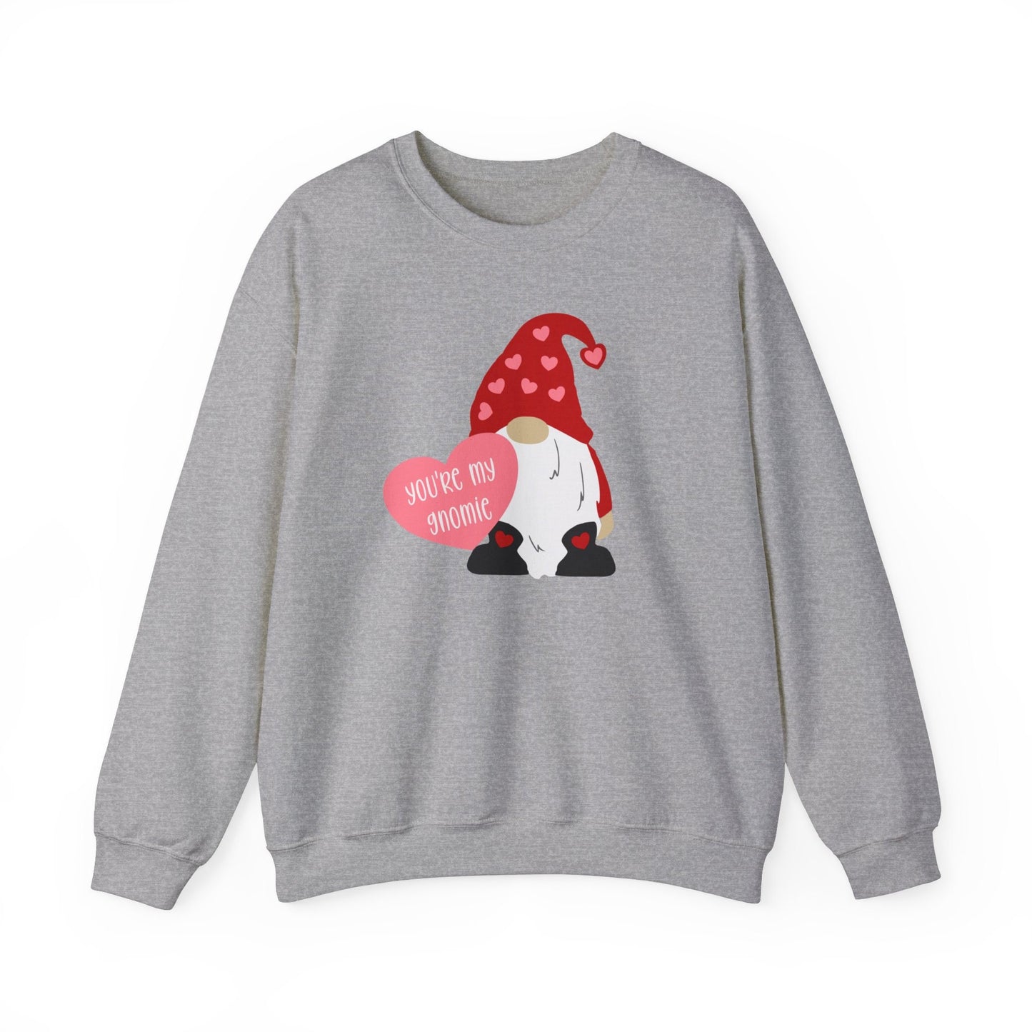 Sweat-shirt Gnome de la Saint-Valentin avec cœur, chemise cadeau de Saint-Valentin, chemises de Saint-Valentin pour femme, chemise à manches longues de Saint-Valentin