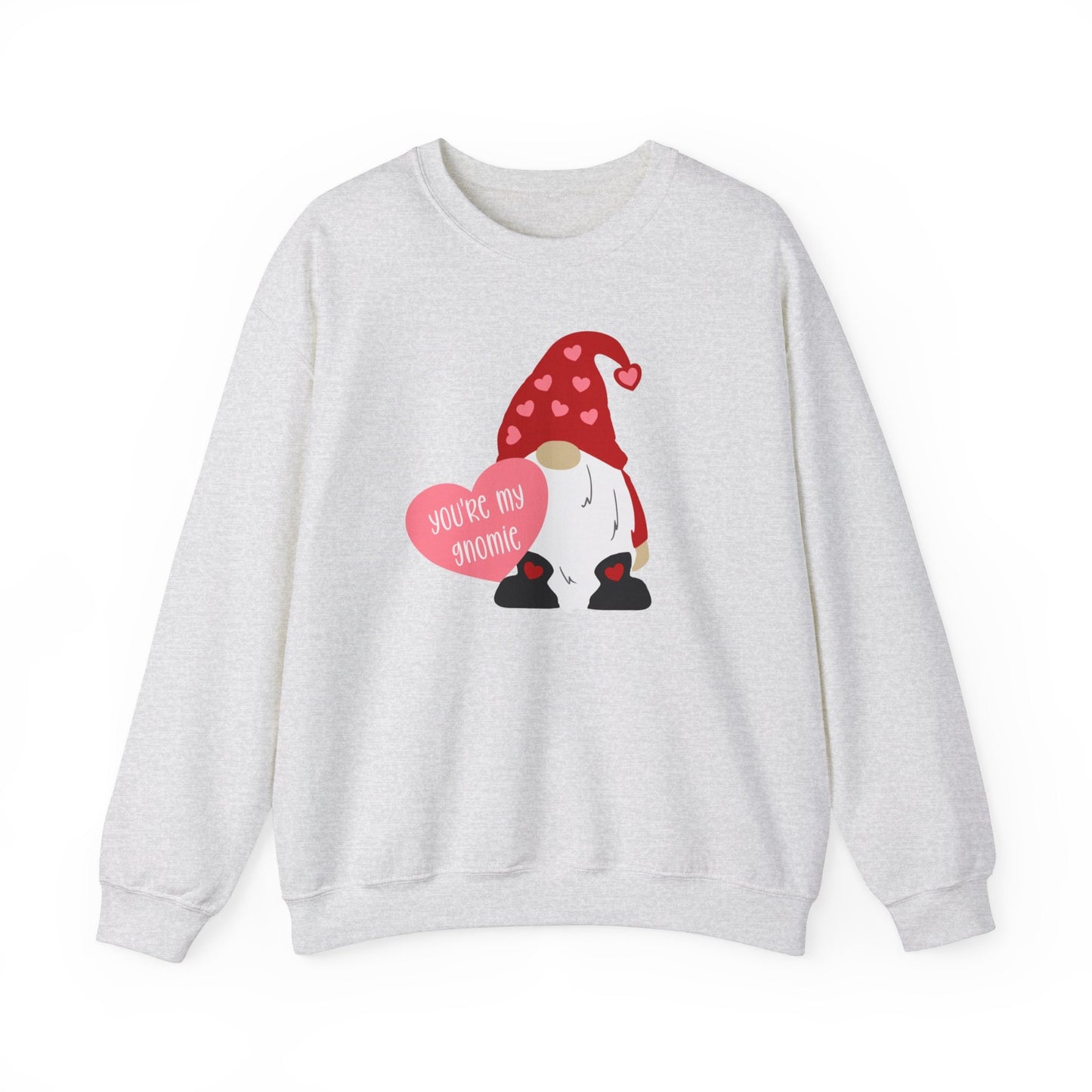 Valentine Gnome with Heart Sweatshirt, Valentines Day Gift Shirt, Valentines Day Shirts For Woman, Valentines Day Long Sleeves Shirt