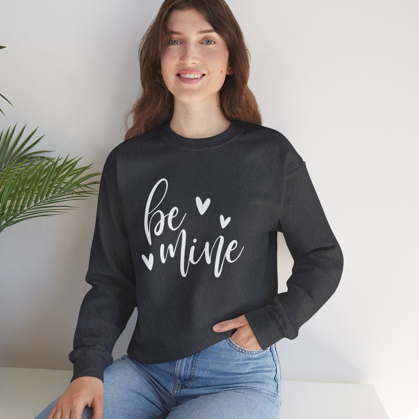 Be Mine Valentine Sweatshirt, Valentines Day Long Sleeves Love Shirt, Love Shirt with Heart for Valentines Day, Gift for Her, Gift for Him