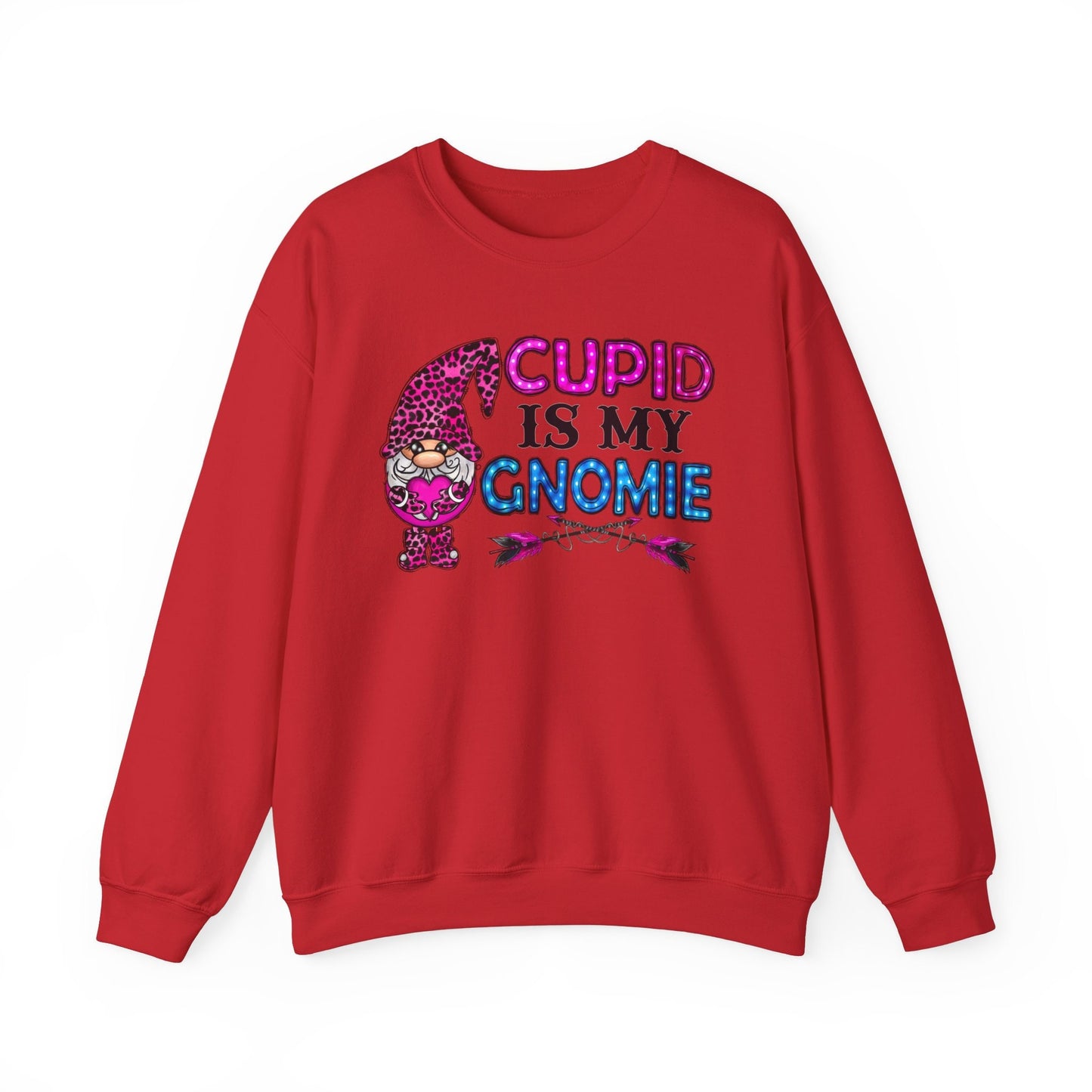 Cupid is my Gnome Valetines Sweatshirt, Valentines Day Gift Long Sleeve Shirt, Funny Valentines Day Shirt, Valentines Day Shirts for Woman