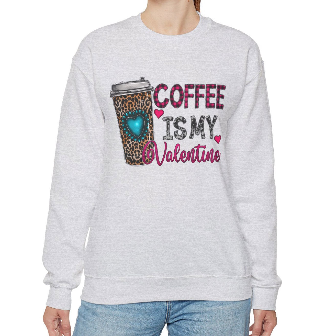 Le café est mon sweat-shirt drôle de Saint-Valentin, cadeau de Saint-Valentin, chemise à manches longues, chemise drôle de Saint-Valentin, chemise drôle de Saint-Valentin