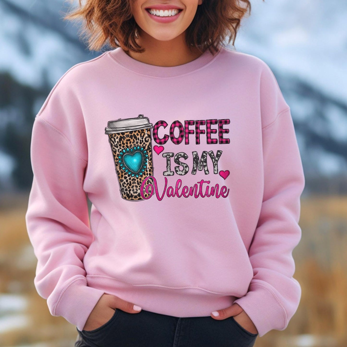 Coffee is my Valentine Funny Sweatshirt, Valentines Day Gift Long Sleeve Shirt, Funny Valentines Day Shirt, Funny Valentines Day Shirt