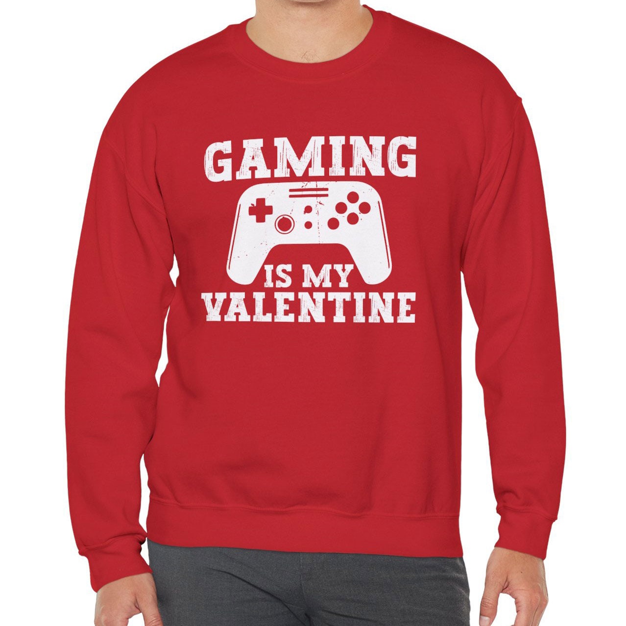 Gaming is my Valentine Funny Sweatshirt, Funny Valentines Day Long Sleeves Shirt, Gaming Shirt with Humor, Valentines Day Gift for Boyfriend