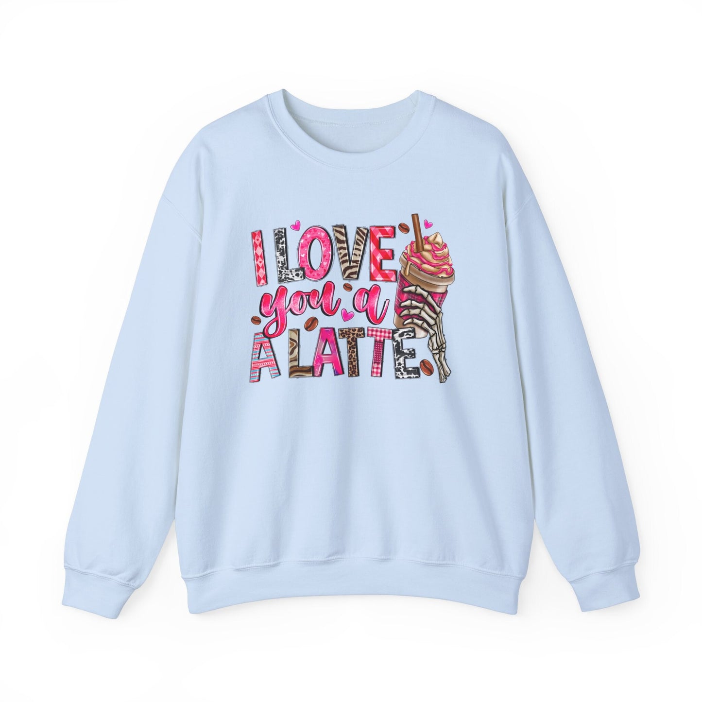 I Love you a Latte Valentines Day Sweatshirt, Valentines Day Gift Long Sleeve Shirt, Funny Valentines Day Shirt, Cute Valentines Day Shirt