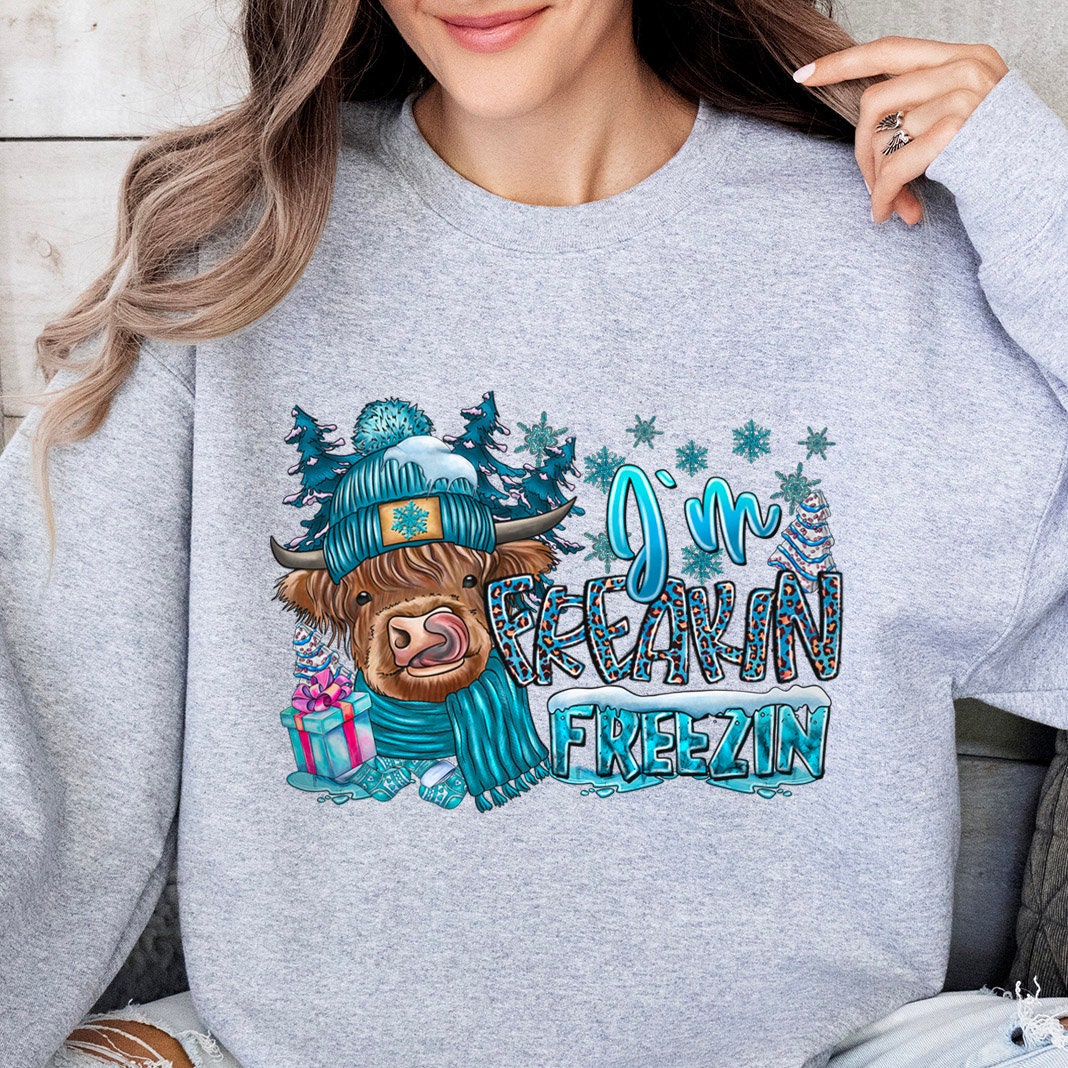 Sweat-shirt d'hiver mignon « Je gèle », sweat-shirt « C'est la saison des gelées », chemises de Noël assorties, chemises de Noël cadeaux, chemise d'hiver de Noël