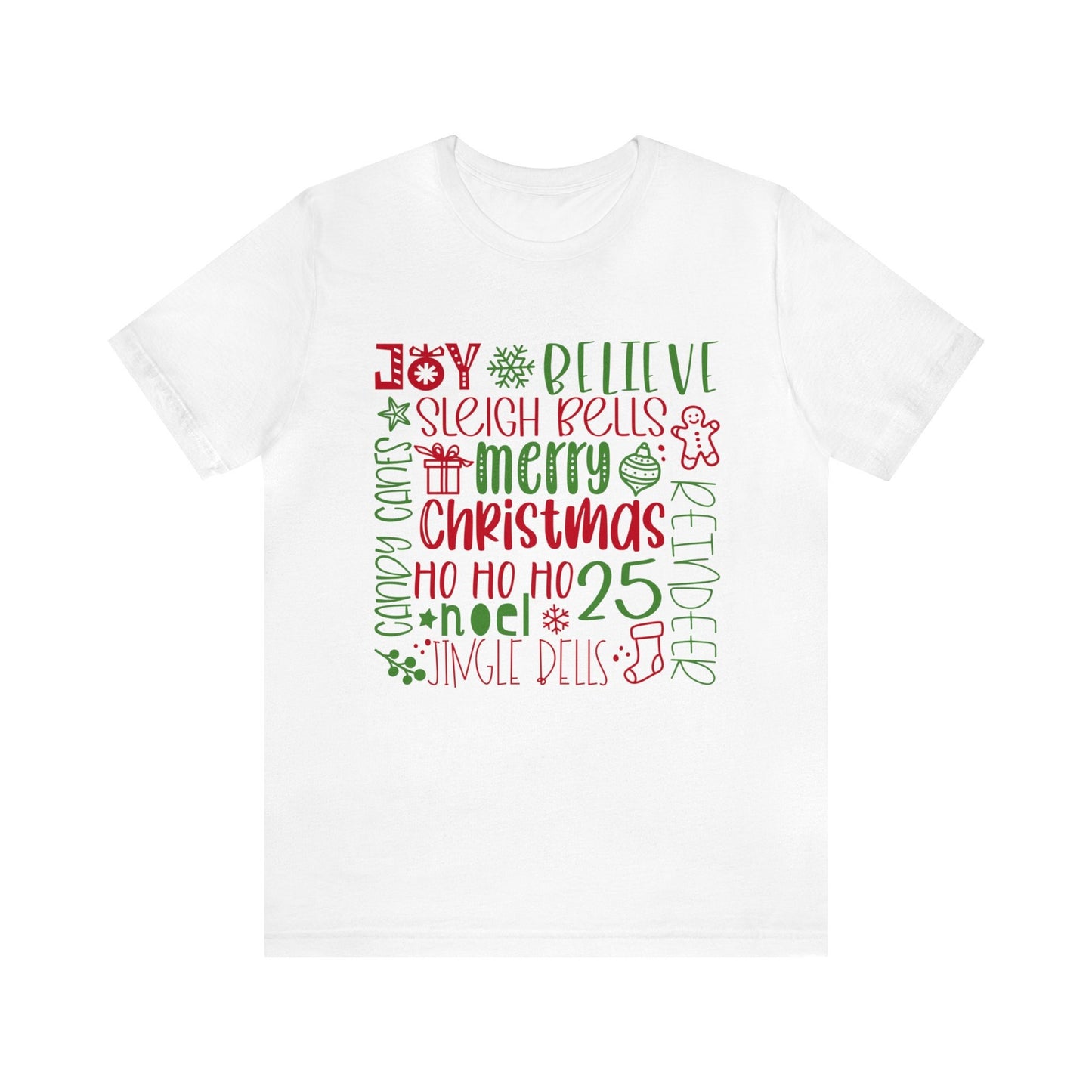 Merry Christmas T-shirt, Holiday T-shirt, Christmas Tee Shirt, Christmas Reindeer, Jingle Bells Christmas Holiday Gift Shirt, Family Gift