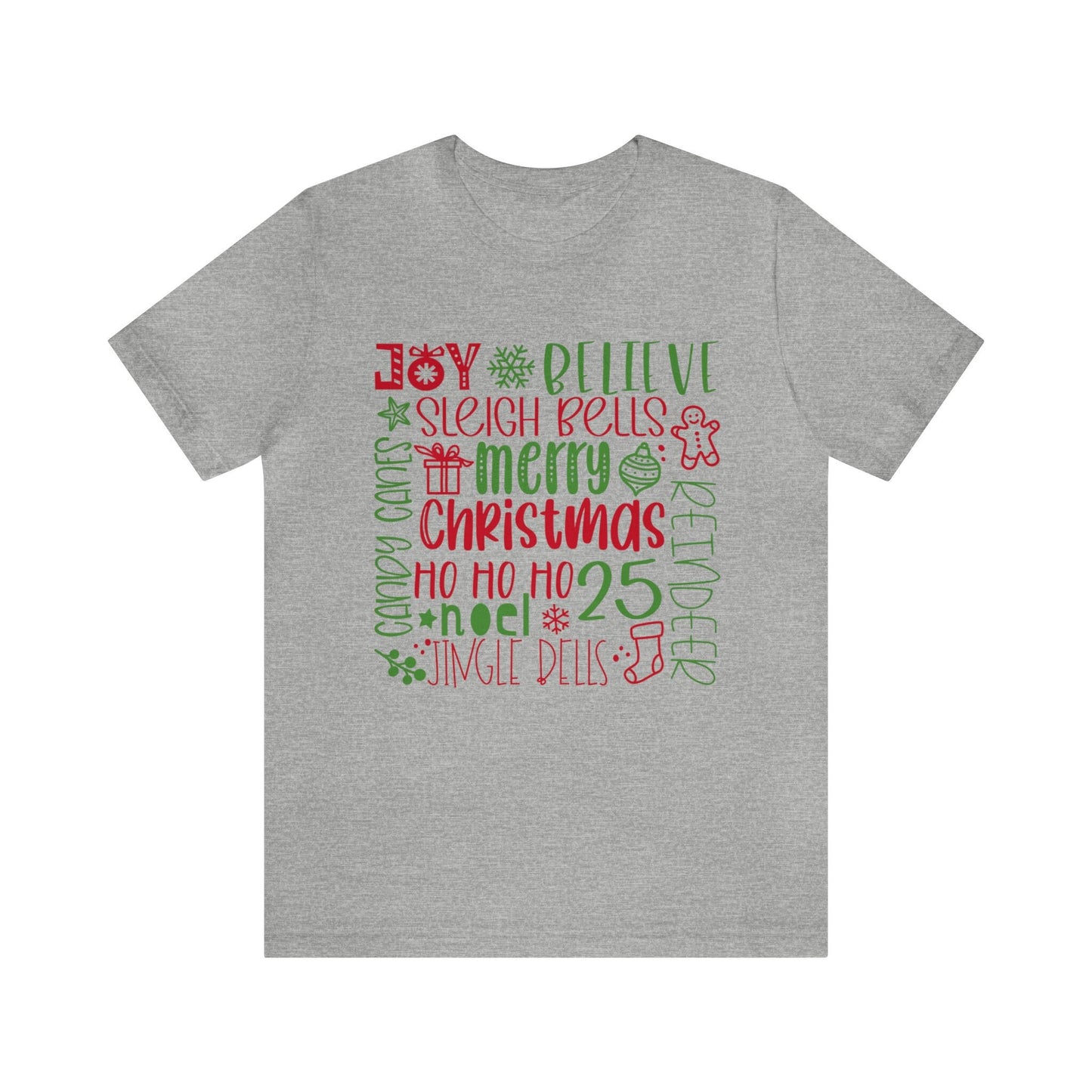 Merry Christmas T-shirt, Holiday T-shirt, Christmas Tee Shirt, Christmas Reindeer, Jingle Bells Christmas Holiday Gift Shirt, Family Gift