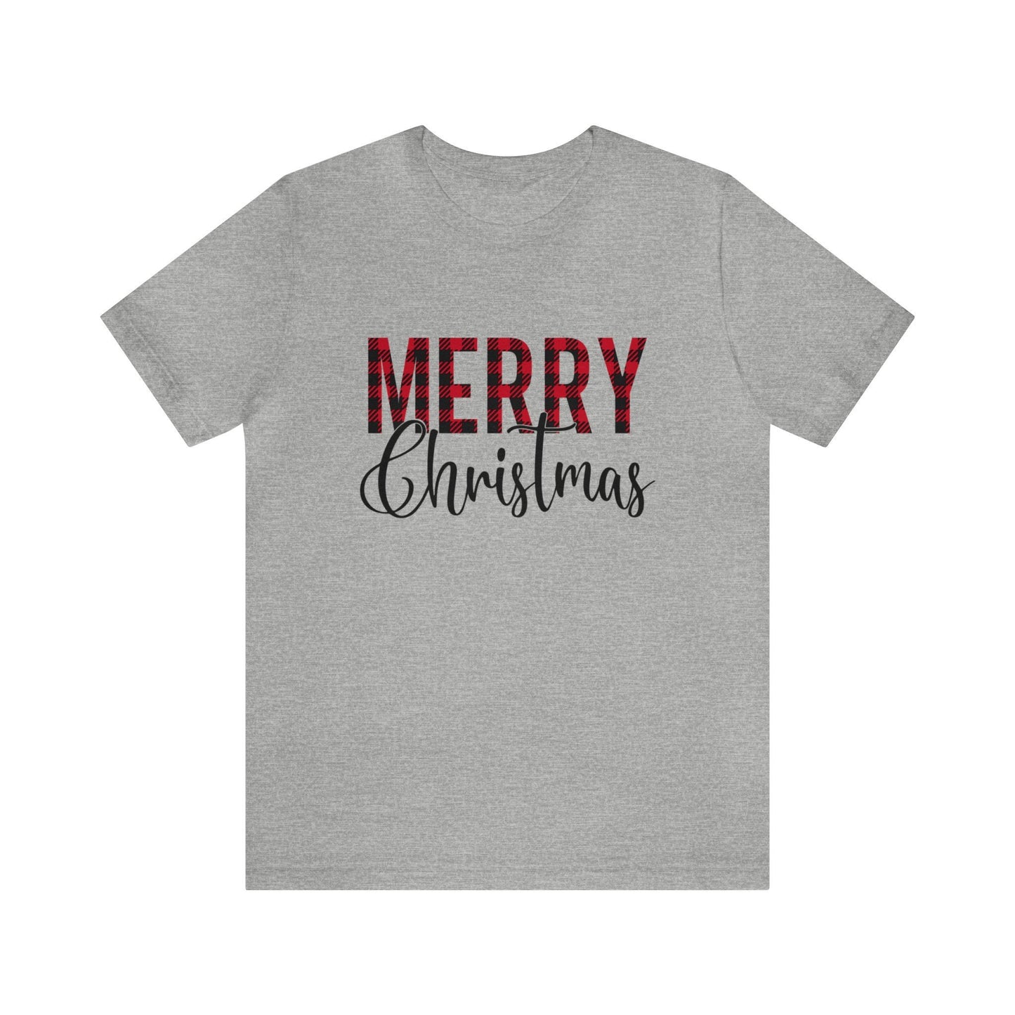 Christmas Plaid Pattern Gift T-shirt, Merry Christmas Tee Shirt, Holidays Shirt, Christmas Tee Shirt, Christmas Santa Holiday Gift Shirt