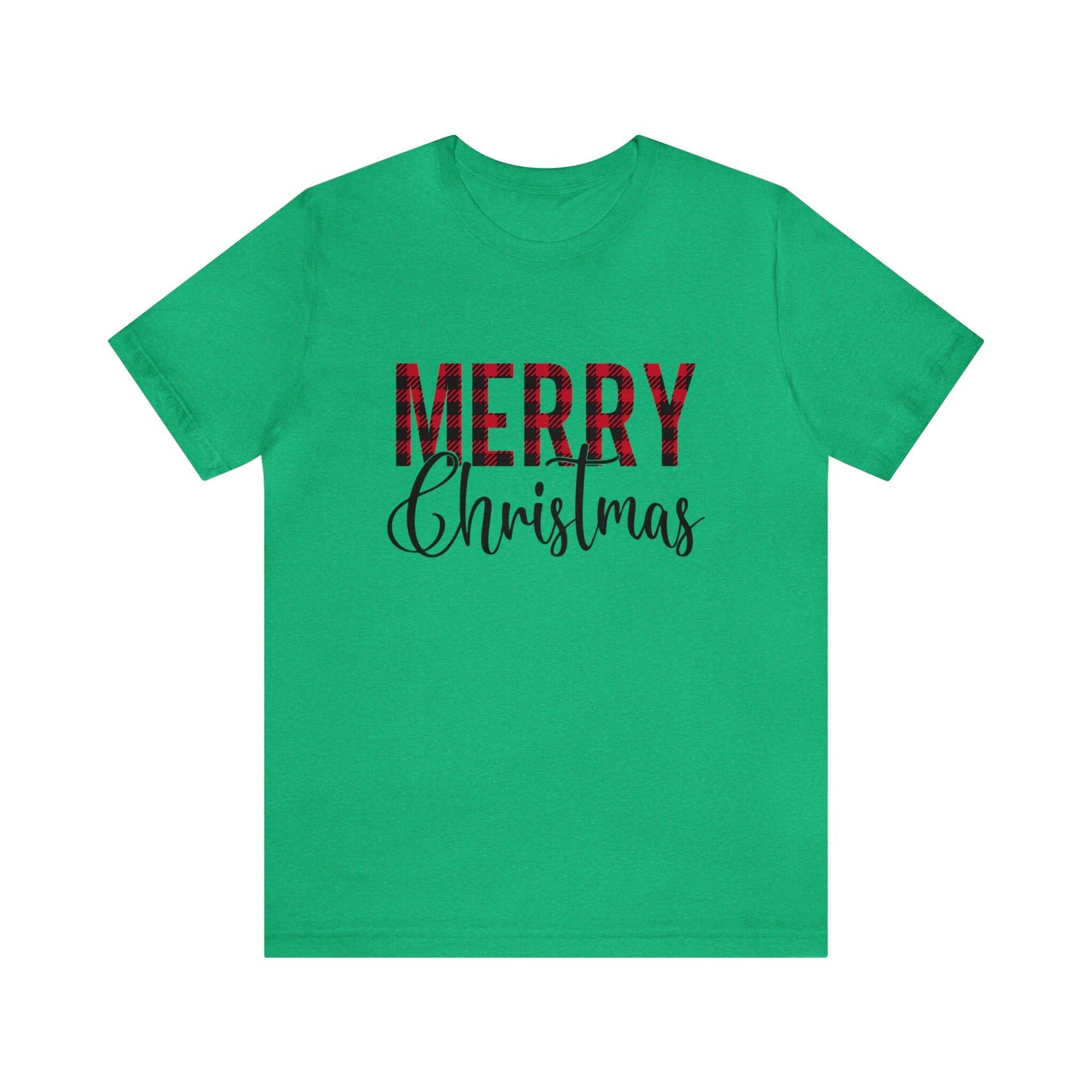 Christmas Plaid Pattern Gift T-shirt, Merry Christmas Tee Shirt, Holidays Shirt, Christmas Tee Shirt, Christmas Santa Holiday Gift Shirt