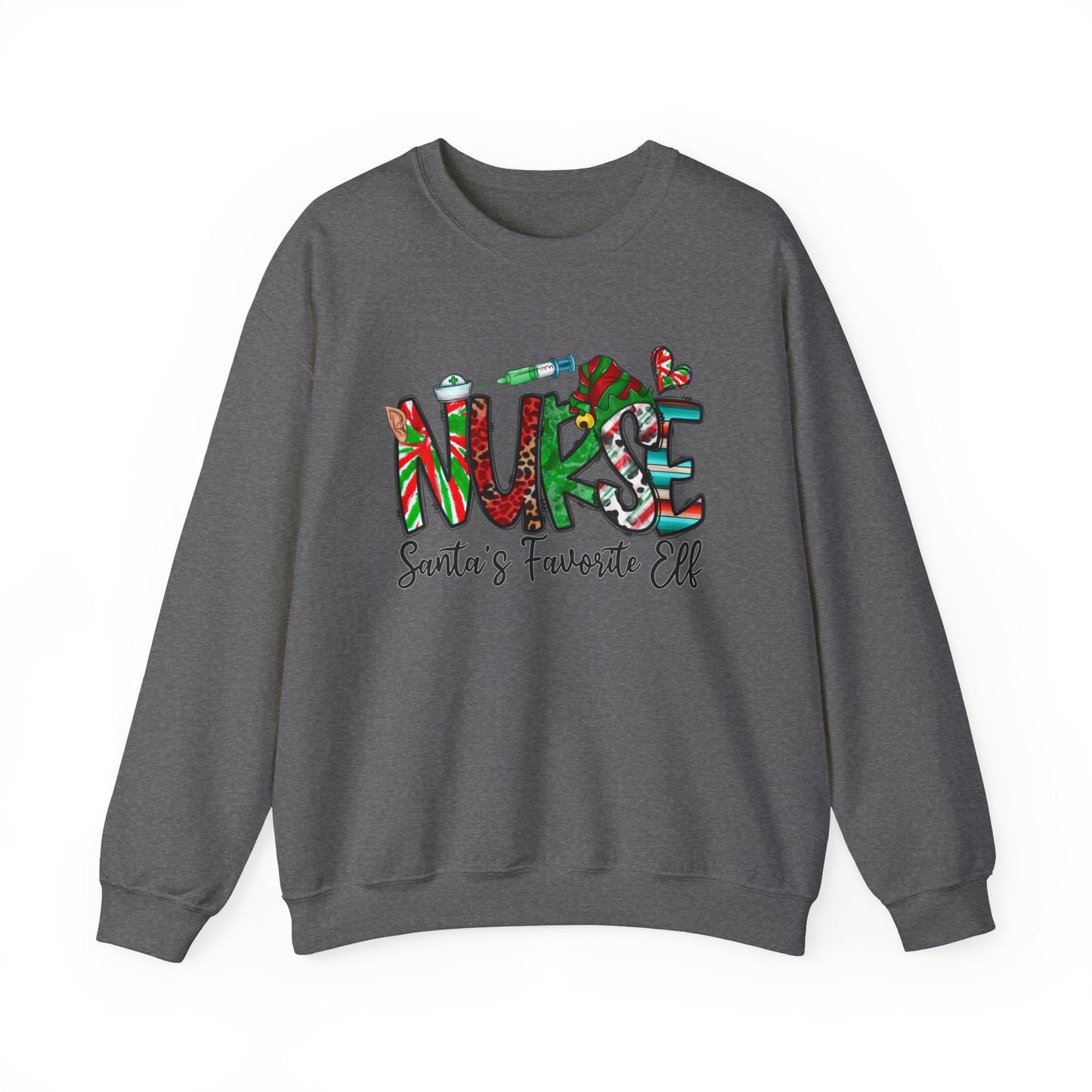 Sweat-shirt de Noël préféré du lutin du Père Noël, chemise d'elfe, sweat-shirt de vacances, chemise cadeau du Père Noël, sweat-shirt unisexe, cadeau pour elle, cadeau pour lui