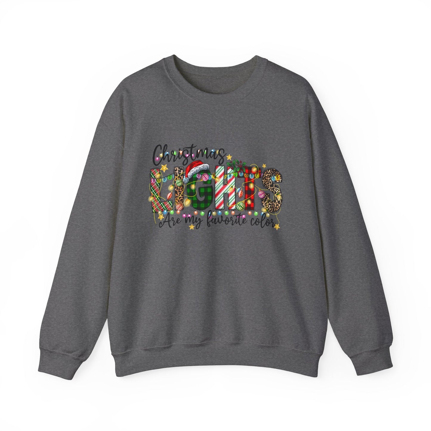 Christmas Lights Sweatshirt, Holidays Christmas Gift Sweatshirt, Santa Shirt, Unisex Heavy Blend Sweatshirt, Gift for Her, Gift for Him