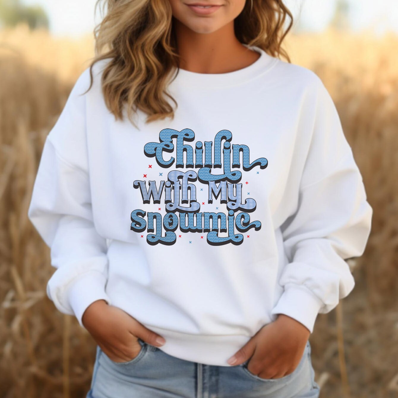 Winter Snow Sweatshirt, Chillin with My Snowmies Shirt, Holidays Gift Sweatshirt, Xmas Unisex Gift Sweatshirt, Gift for Her, Gift for Him