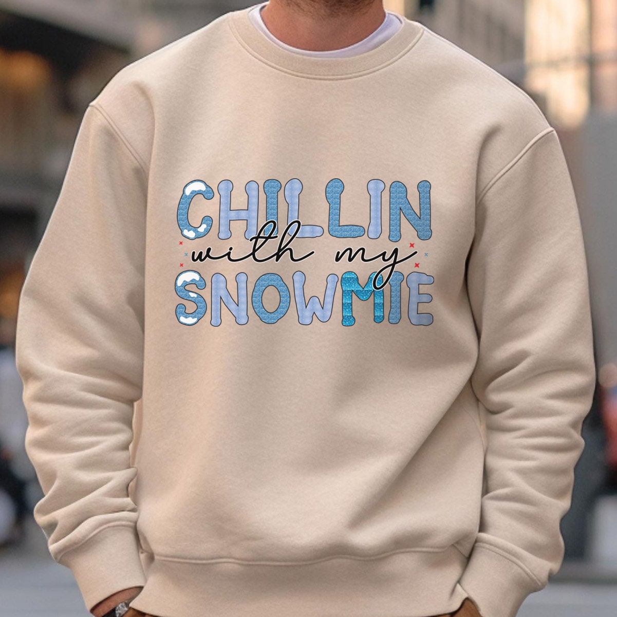 Chillin with My Snowmies Snow Sweatshirt, Christmas Gift Shirt, Winter Holidays Xmas Unisex Gift Sweatshirt, Gift for Her, Gift for Him