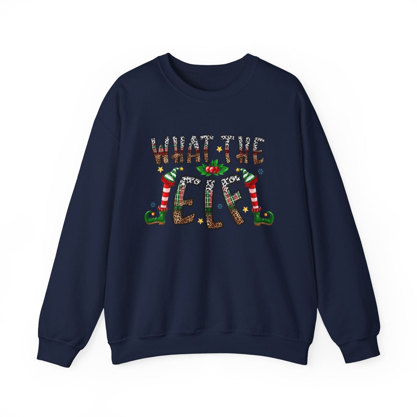 What the Elf Sweatshirt, Christmas Long Sleeves Shirt, Holidays Gift Sweatshirt, Winter Sweatshirt, Xmas Unisex Gift Sweatshirt