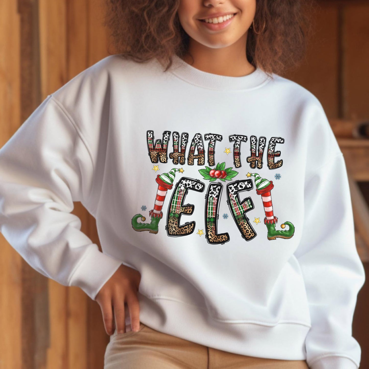 What the Elf Sweatshirt, Christmas Long Sleeves Shirt, Holidays Gift Sweatshirt, Winter Sweatshirt, Xmas Unisex Gift Sweatshirt