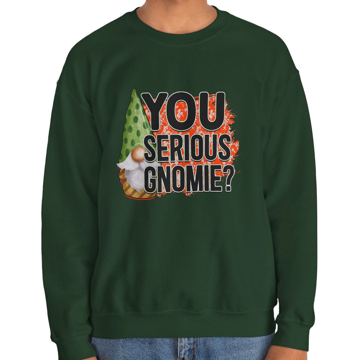 Are You Serious Gnome Sweatshirt, Funny Christmas Gnomie Long Sleeves Shirt, Holidays Xmas Gift Sweatshirt, Winter Unisex Sweatshirt