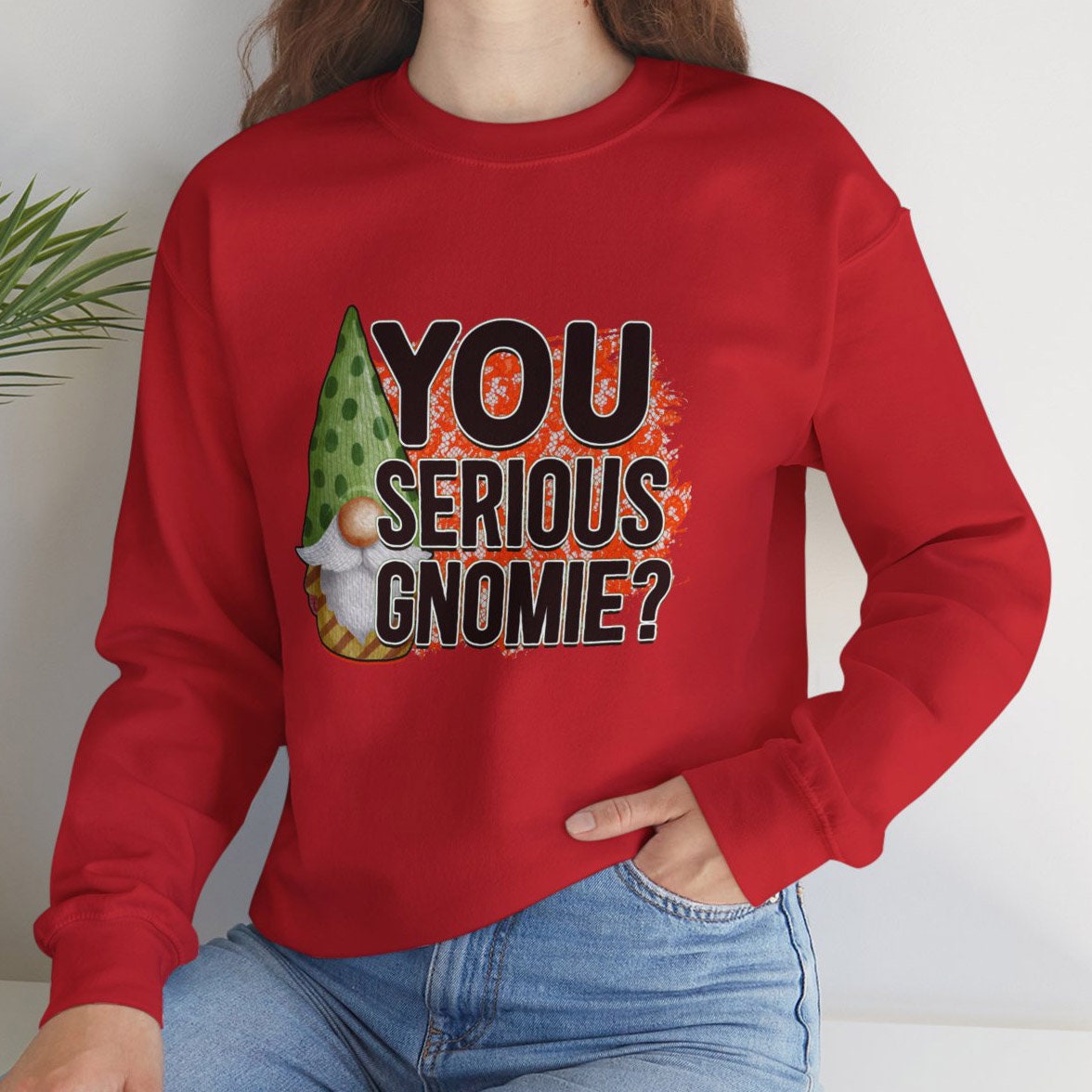 Are You Serious Gnome Sweatshirt, Funny Christmas Gnomie Long Sleeves Shirt, Holidays Xmas Gift Sweatshirt, Winter Unisex Sweatshirt