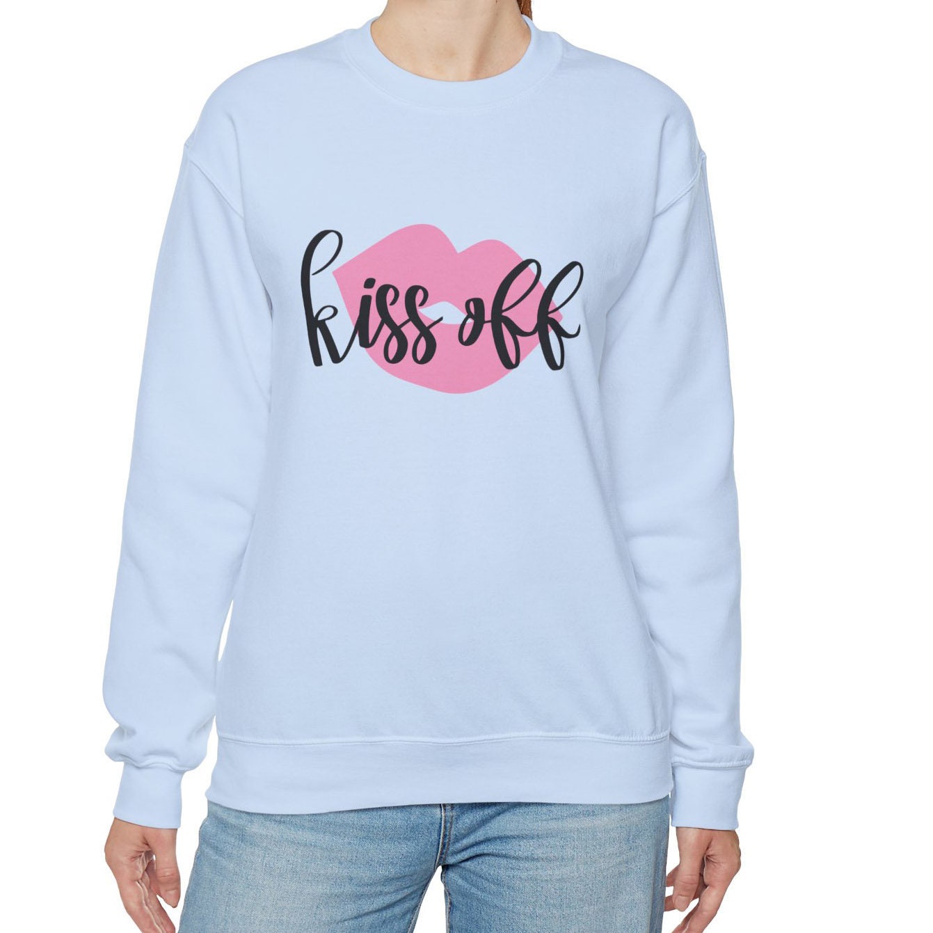 Kiss Off Funny Valentine Sweatshirt, Valentines Day Shirt, Long Sleeves Shirt, Anti Valentines Day Shirt, Gift for Her, Gift for Him