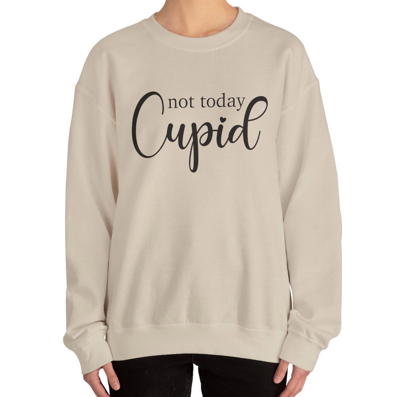 Not Today Cupid Funny Valentine Sweatshirt, Valentines Day Long Sleeves Shirt, Anti Valentines Day Shirt, Gift for Her, Gift for Him