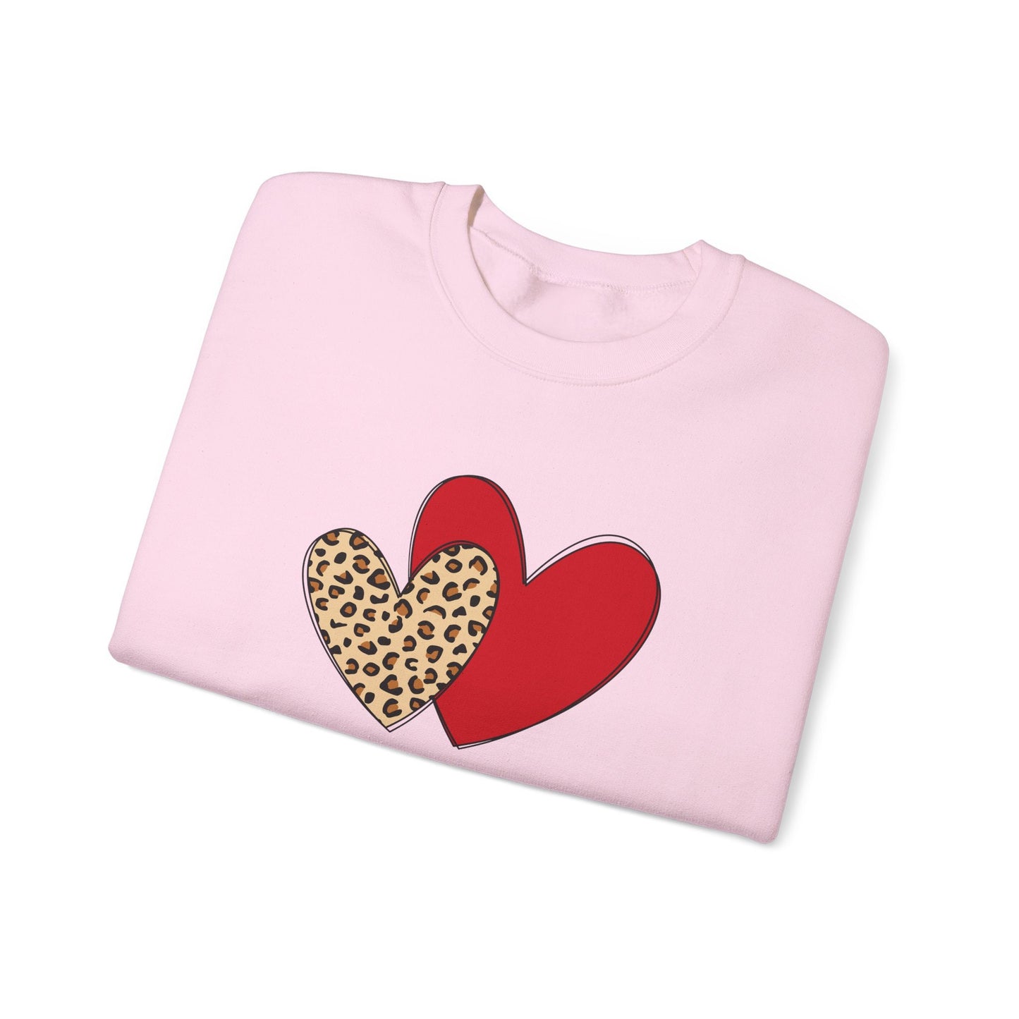 Valentine Hearts Sweatshirt, Leopard Print Valentines Day Gift Shirt, Valentines Day Shirts For Woman, Heart Valentines Day Shirt