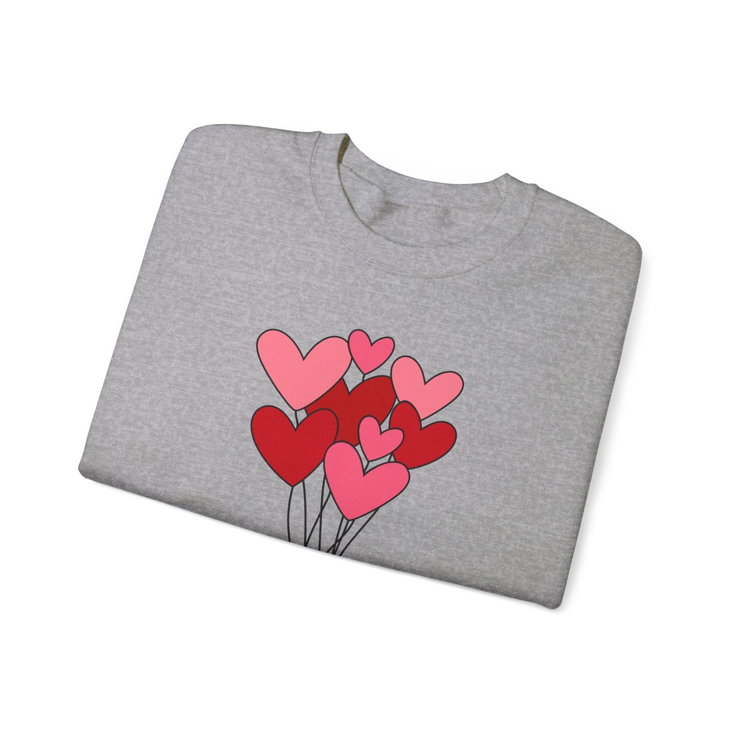 Heart Balloons Sweatshirt, Valentines Day Gift Shirt with Hearts, Valentines Day Shirts For Woman, Heart Valentines Day Shirt, Gift for Her