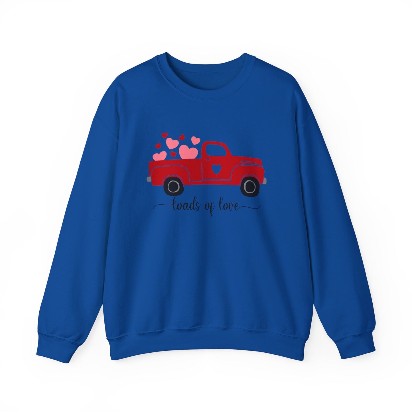 Love Truck Valentine Hearts Sweatshirt, Valentines Day Gift Long Sleeve Shirt, Valentines Day Shirts for Woman, Funny Valentines Day Shirt