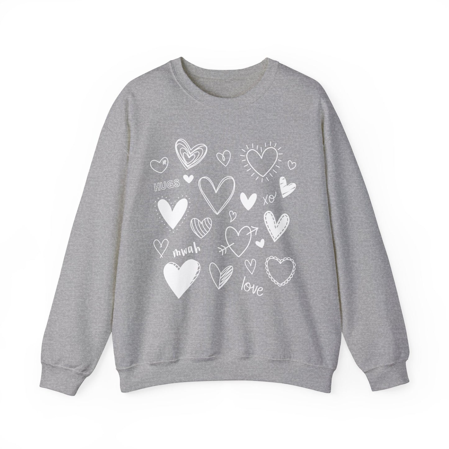 Sweat-shirt de Saint-Valentin avec collage de cœurs d'amour, chemise d'amour à manches longues pour la Saint-Valentin avec des cœurs, chemise d'amour pour la Saint-Valentin, cadeau pour elle