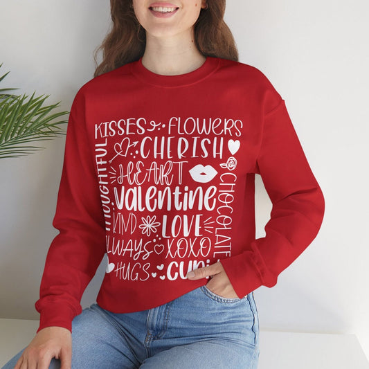 Sweat-shirt d'amour pour la Saint-Valentin, chemise d'amour à manches longues pour la Saint-Valentin, chemise d'amour avec cœur pour la Saint-Valentin, chemise drôle pour la Saint-Valentin