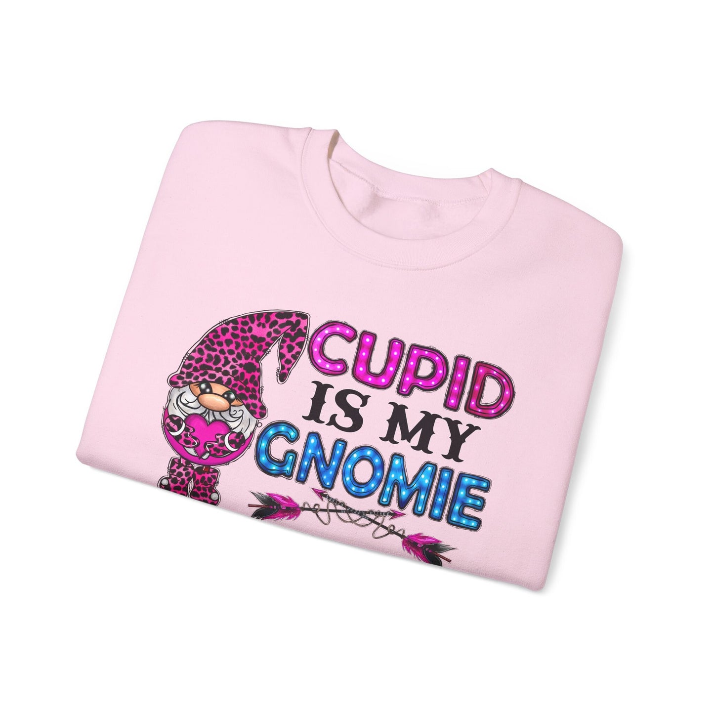 Cupid is my Gnome Valetines Sweatshirt, Valentines Day Gift Long Sleeve Shirt, Funny Valentines Day Shirt, Valentines Day Shirts for Woman