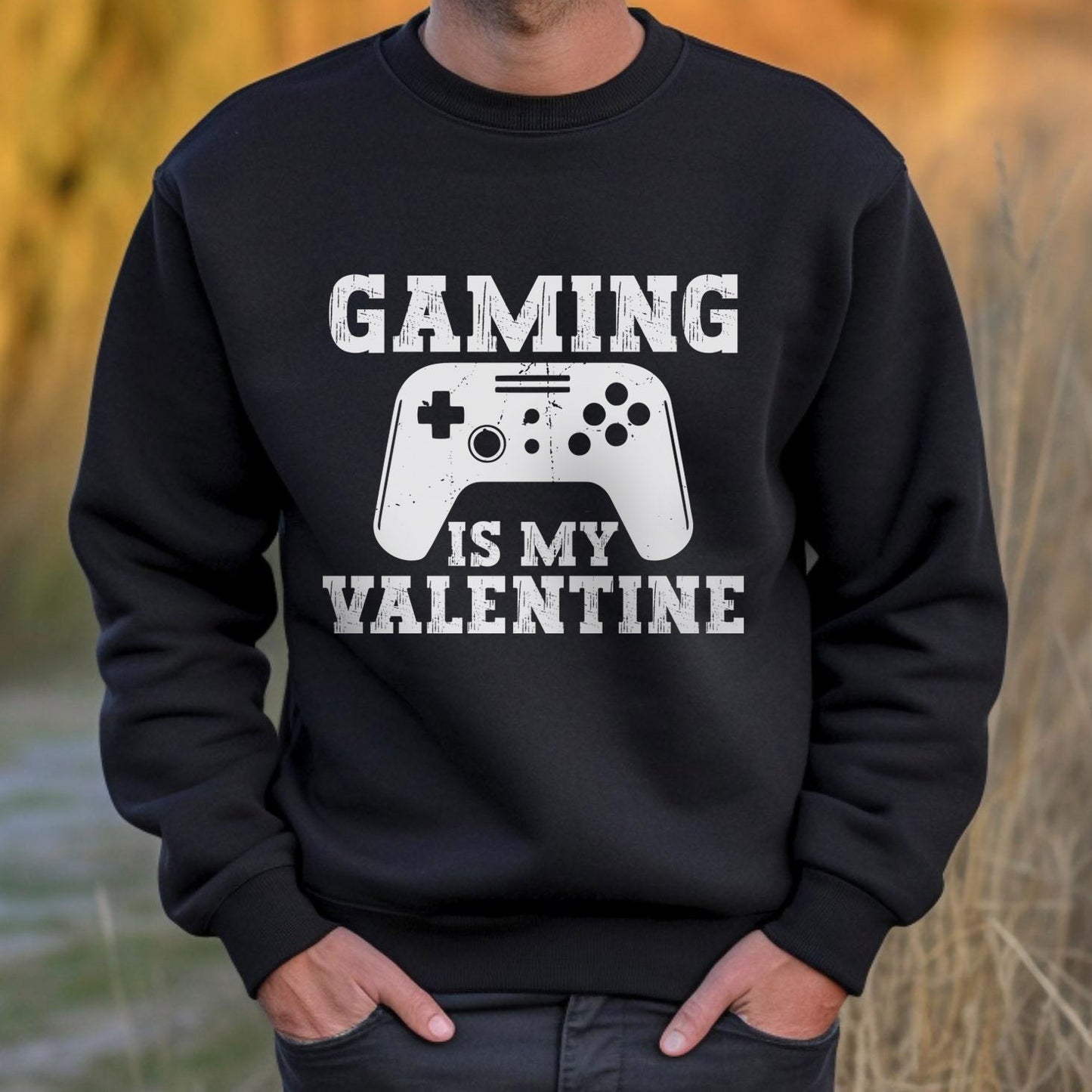 Le jeu est mon sweat-shirt drôle de Saint-Valentin, chemise drôle à manches longues pour la Saint-Valentin, chemise de jeu avec humour, cadeau de Saint-Valentin pour petit ami