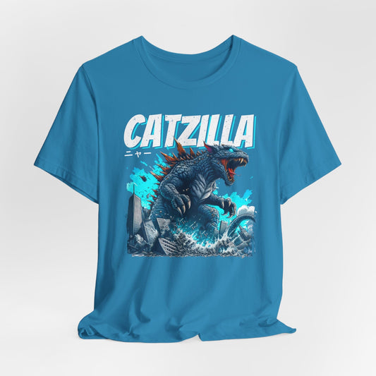 Catzilla Funny Cat Shirt, Cat Owner Outfit, Pet Lover Tee Shirt, Cat Monster T-Shirt, Cat Fun T Shirt, Funny Top Tee Shirt, Cat Lovers Shirt