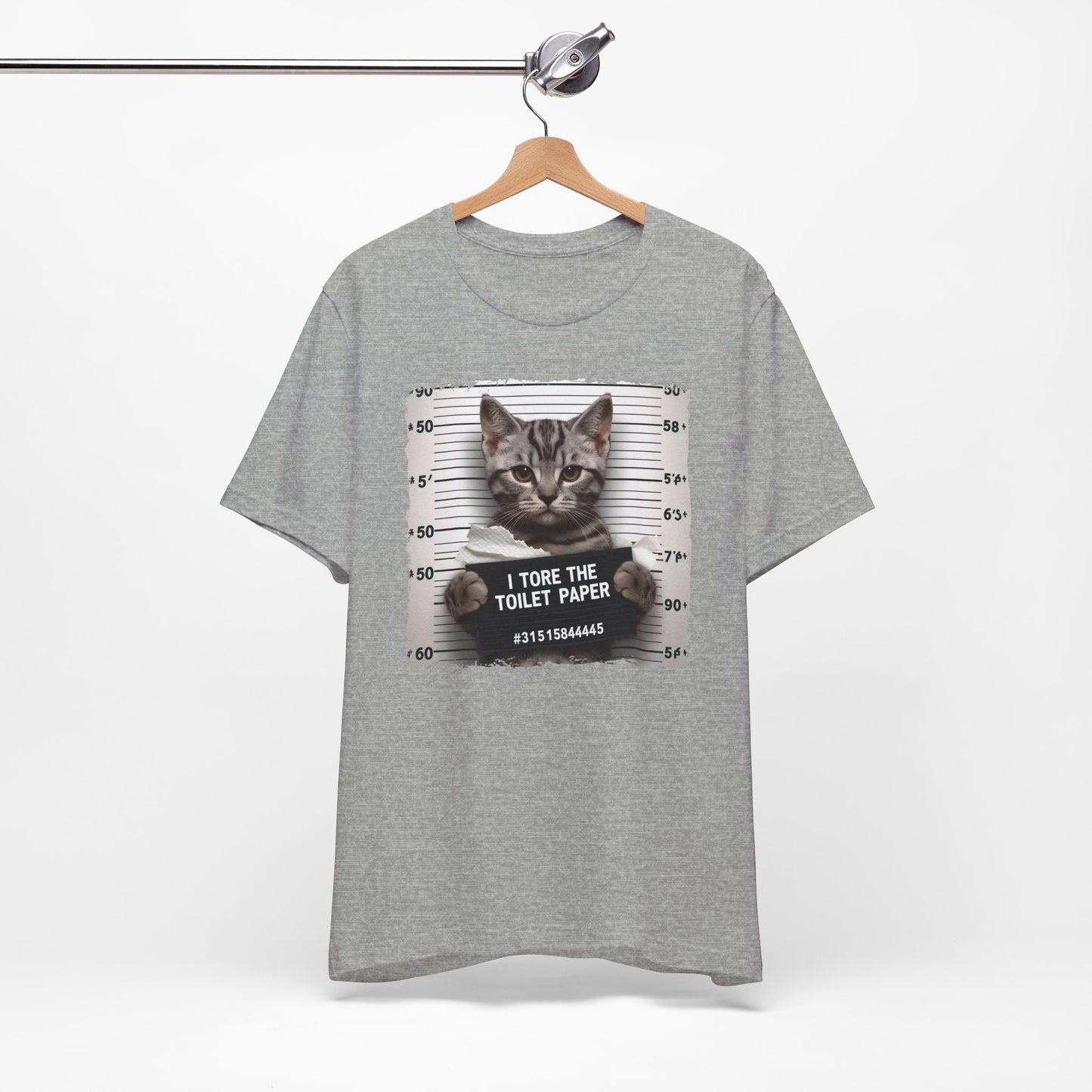 T-shirt Bad Kitty, T-shirt drôle de chat, T-shirt de chat coupable, T-shirt cadeau pour amoureux des chats, J'ai déchiré le papier toilette T-shirt Bad Kitty, T-shirt cadeau pour propriétaire de chat